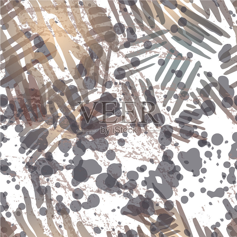 心疼无缝图案时尚概念插画图片素材