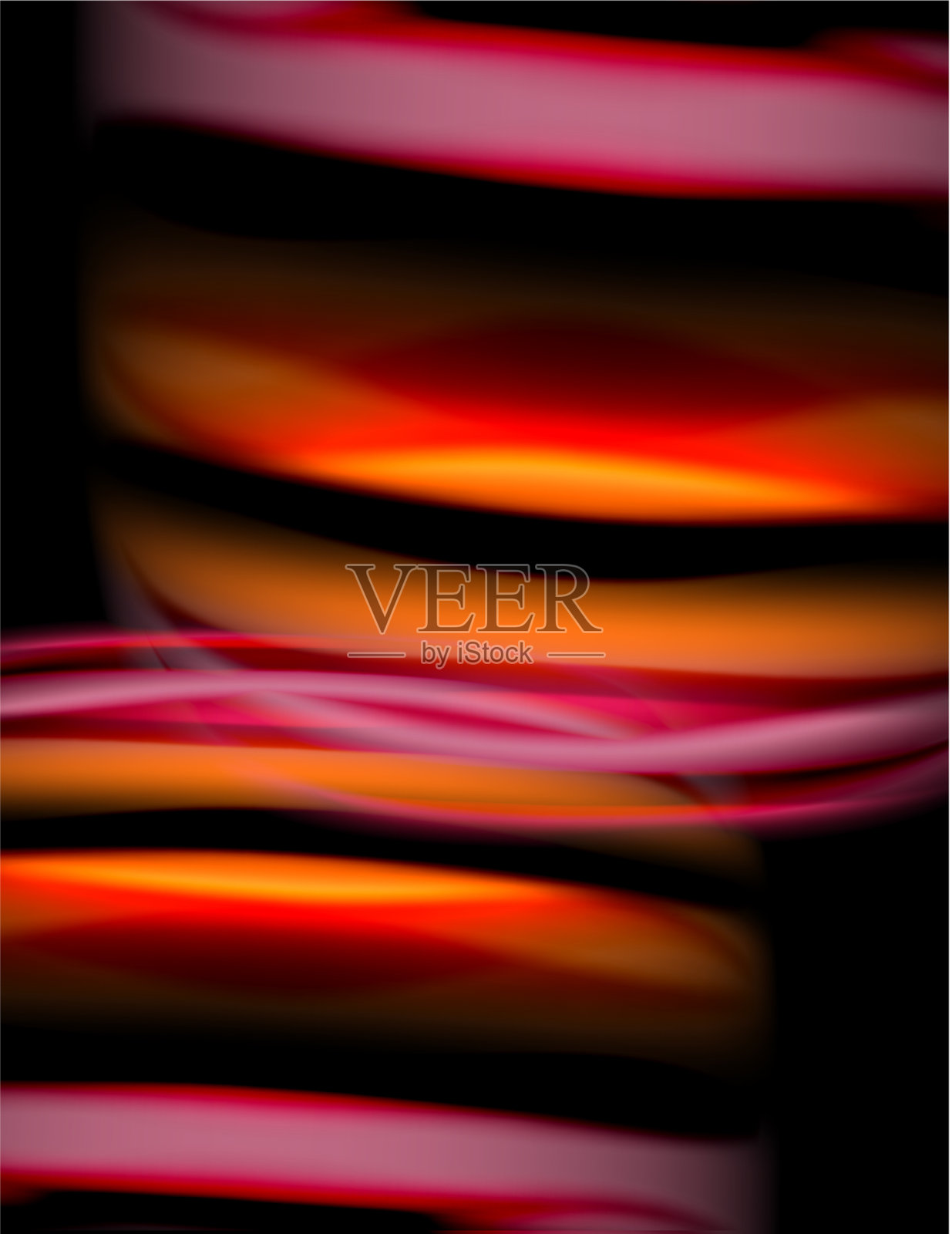 丝绸光滑的线条上的黑色液体液体的颜色插画图片素材