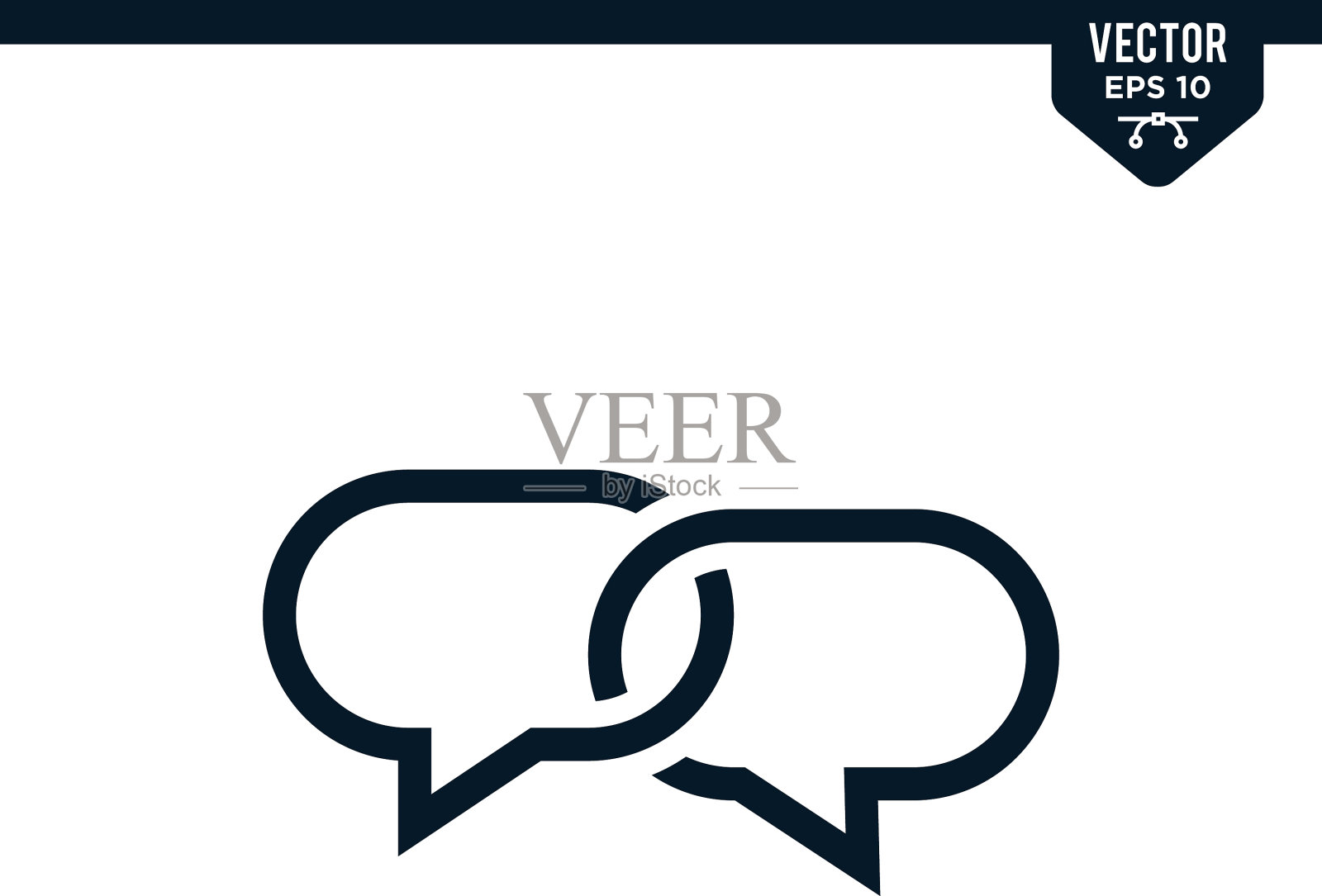 气泡语音图标收集字形风格插画图片素材