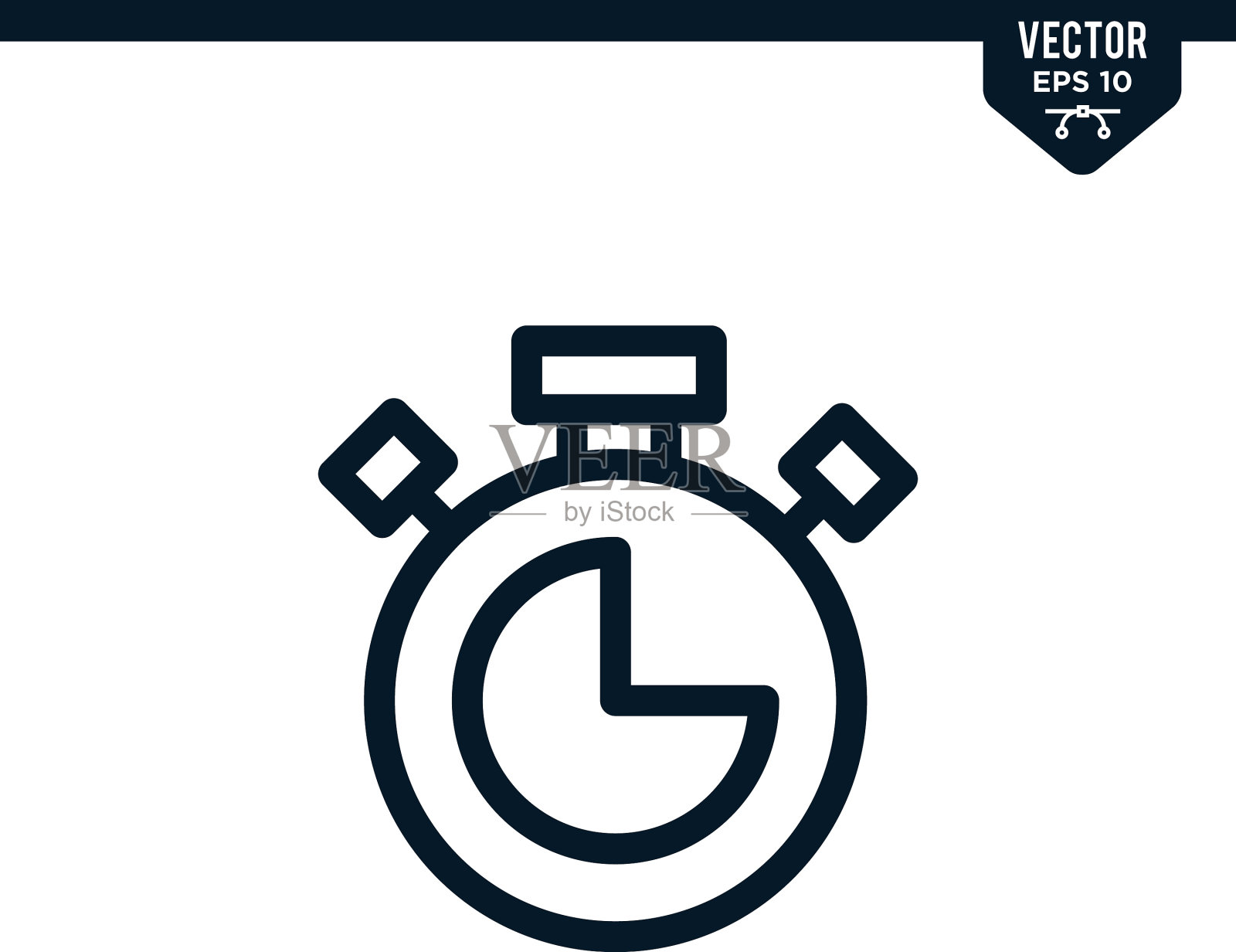 秒表图标收集概述风格插画图片素材