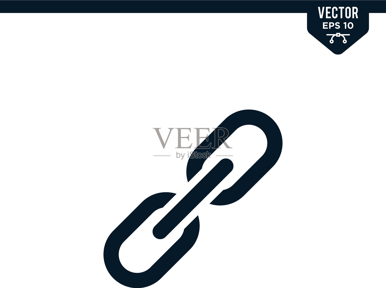 符号样式的链接图标集合插画图片素材