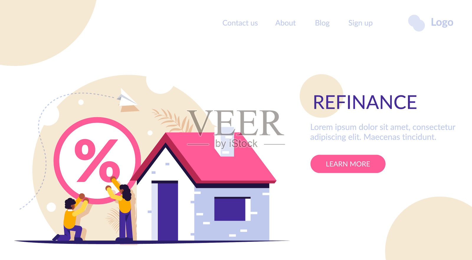 抵押贷款问题概念大百分比产生设计模板素材