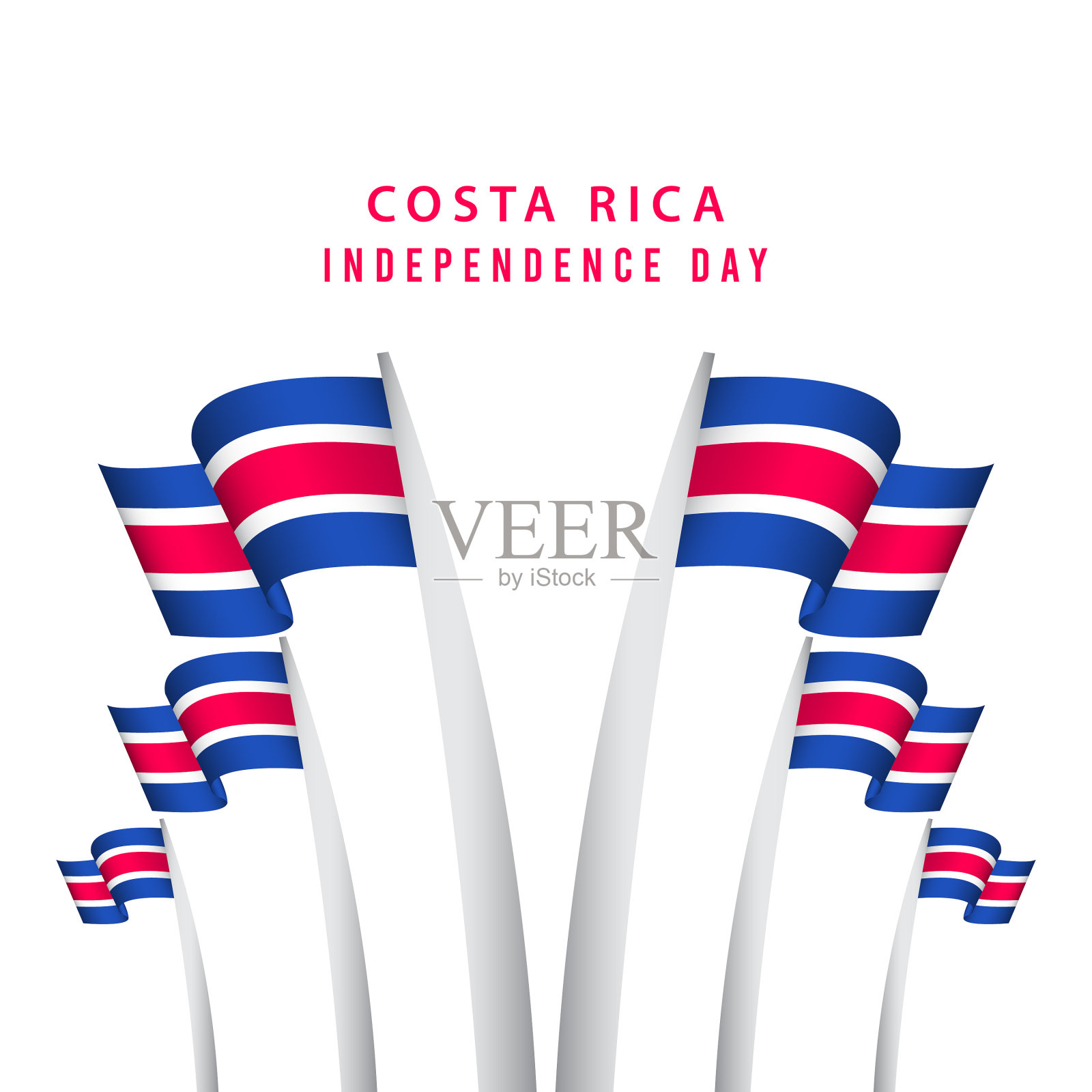 哥斯达黎加独立日快乐模板设计插画图片素材