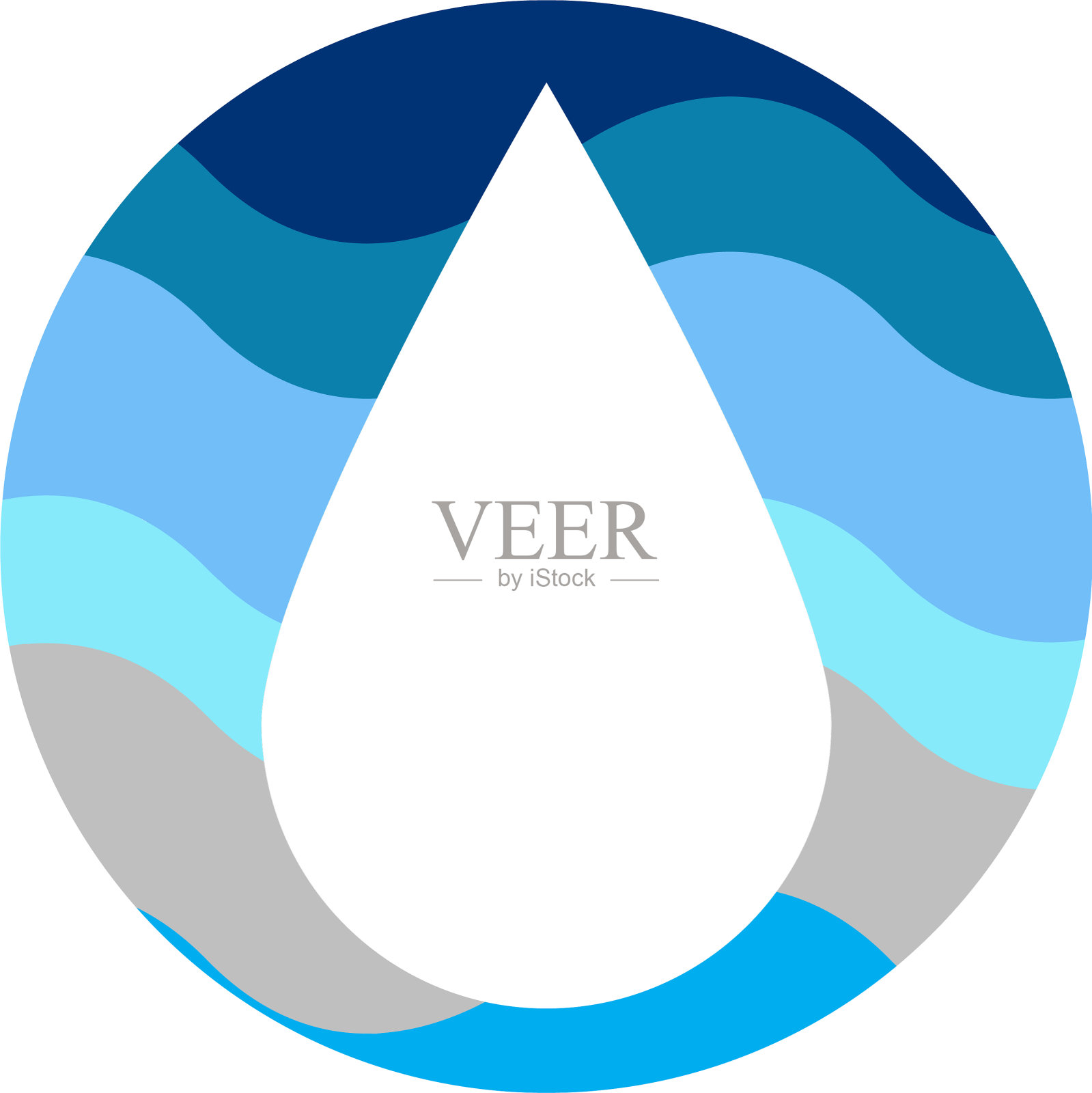 水滴的标志插画图片素材