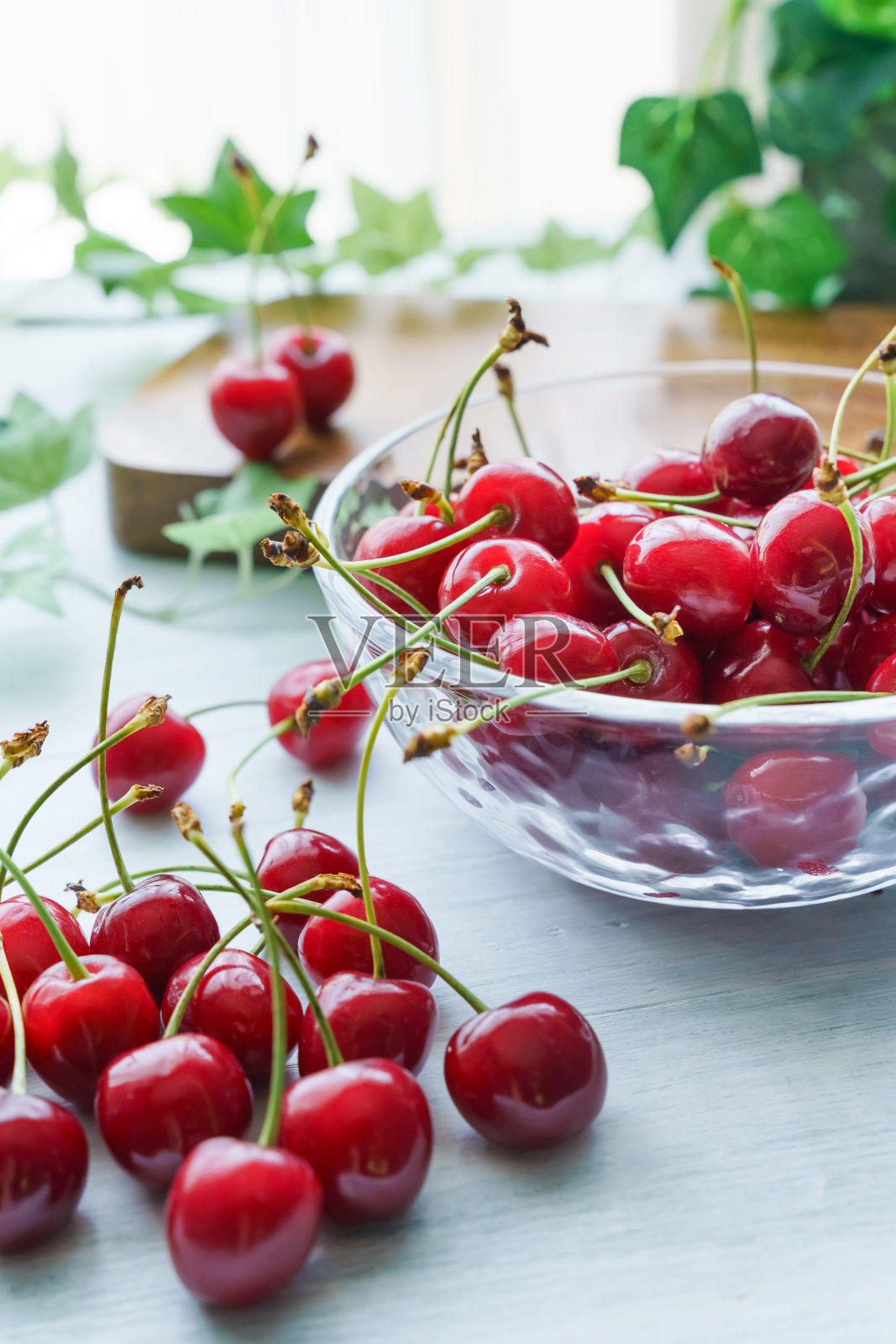 日本樱桃，新鲜的甜樱桃照片摄影图片