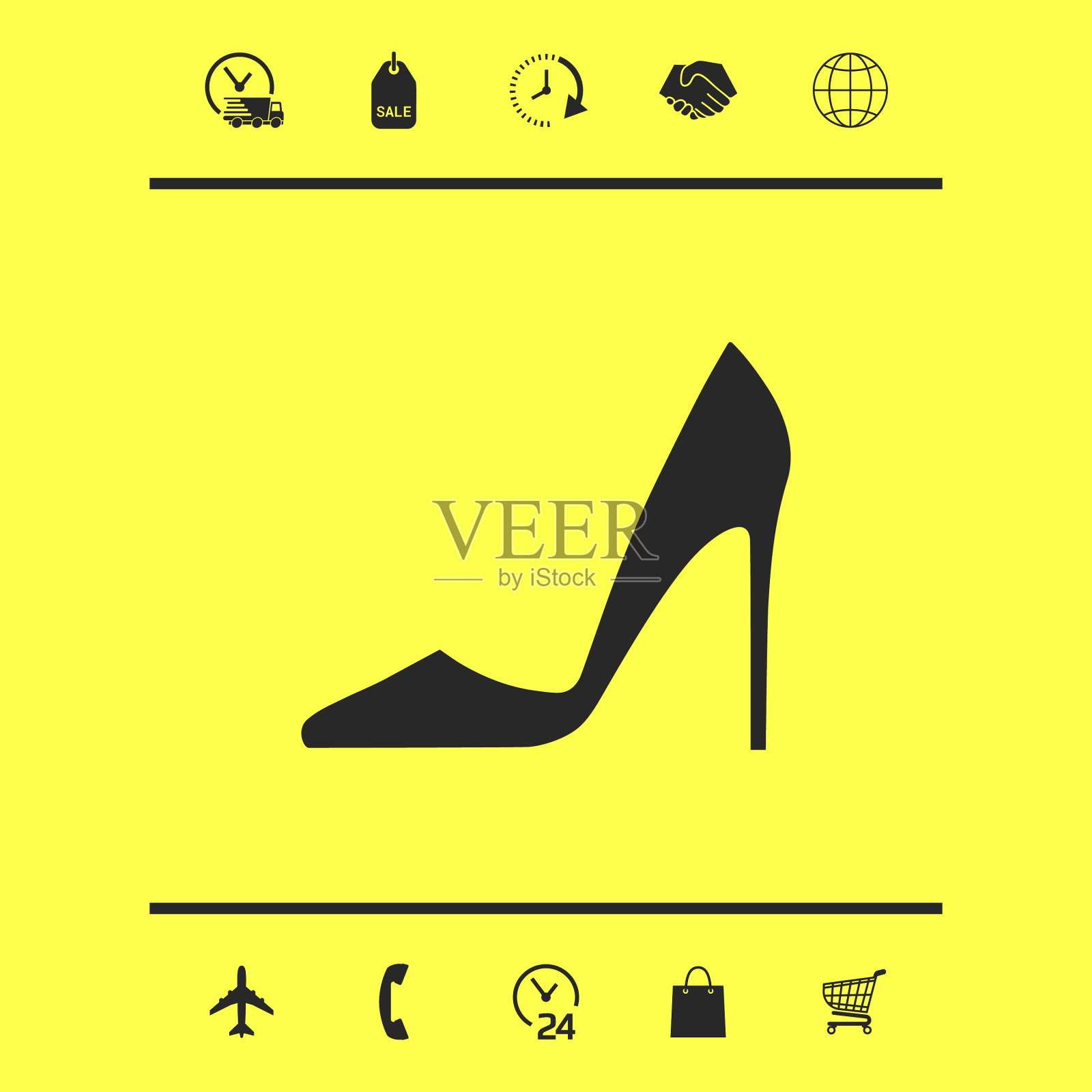 优雅的女性鞋插画图片素材