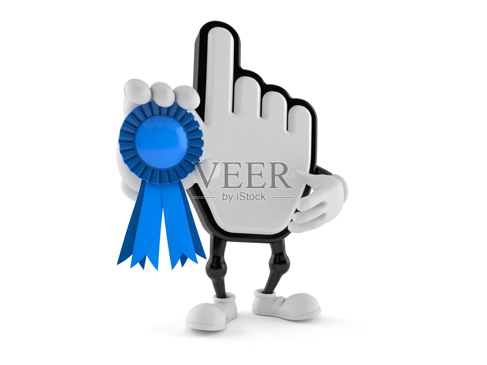 光标字符与奖励丝带照片摄影图片