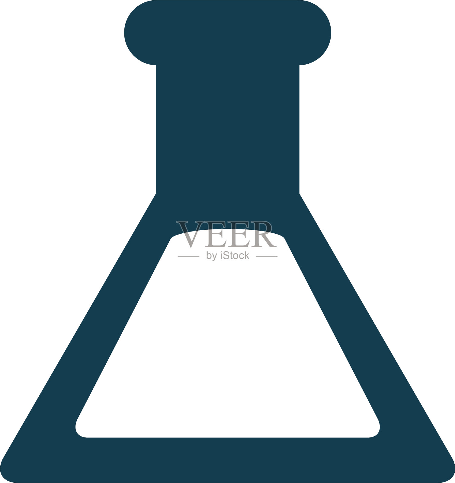 孤立的化学烧瓶轮廓风格图标图标素材