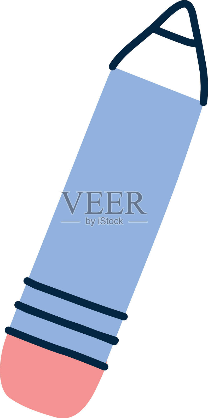 孤立的铅笔涂鸦线填充风格图标设计元素图片