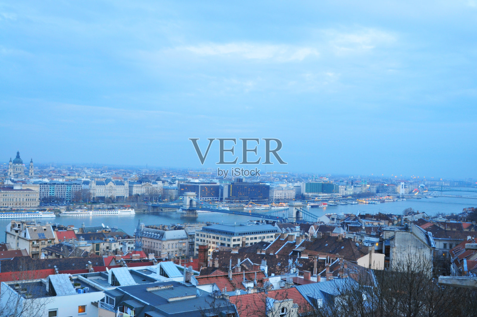 多瑙河城市全景视图照片摄影图片