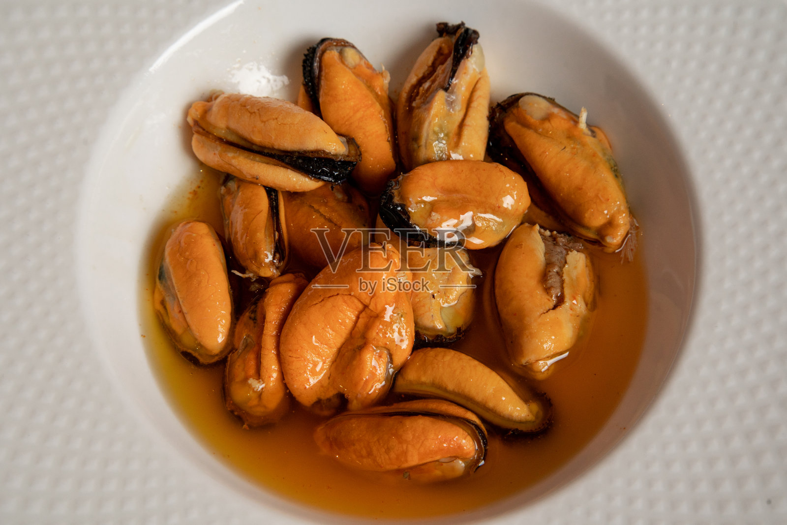 腌贻贝照片摄影图片