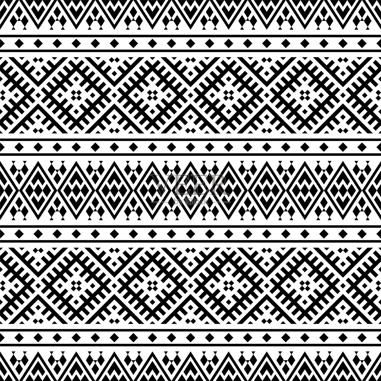 种族无缝模式部落模式插画图片素材