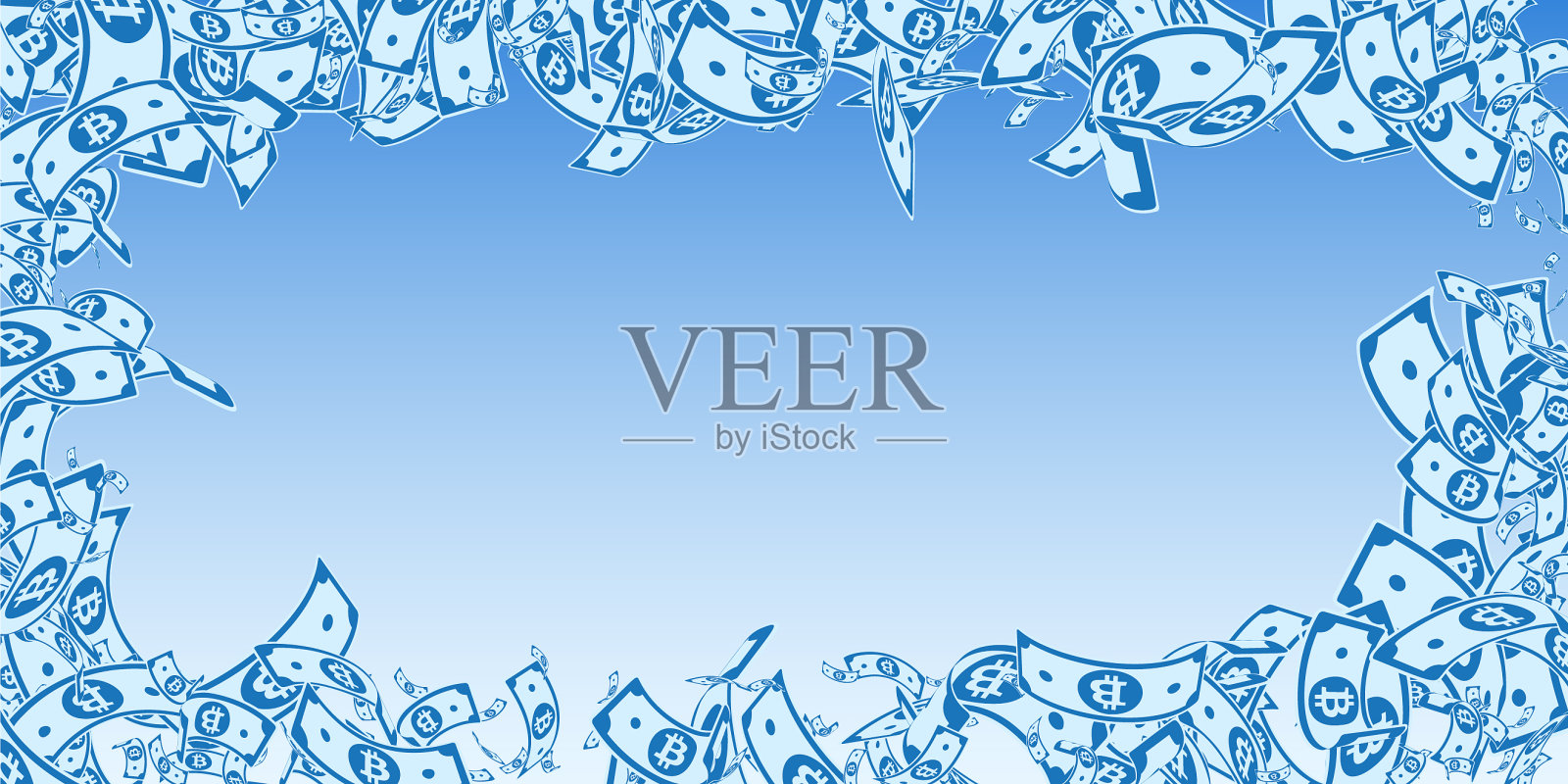 比特币互联网货币注意到混乱的bt插画图片素材