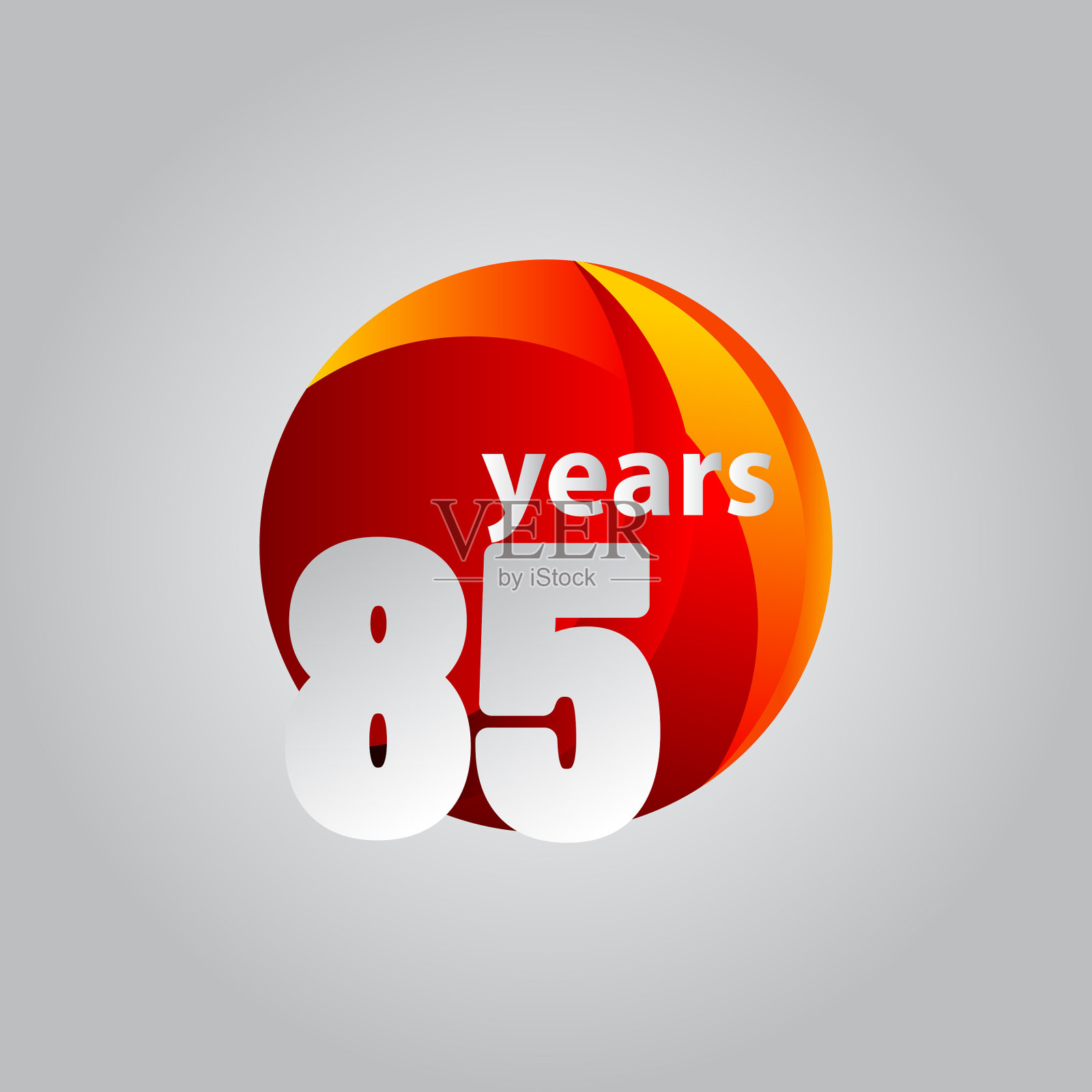 85周年红球模板设计插画图片素材