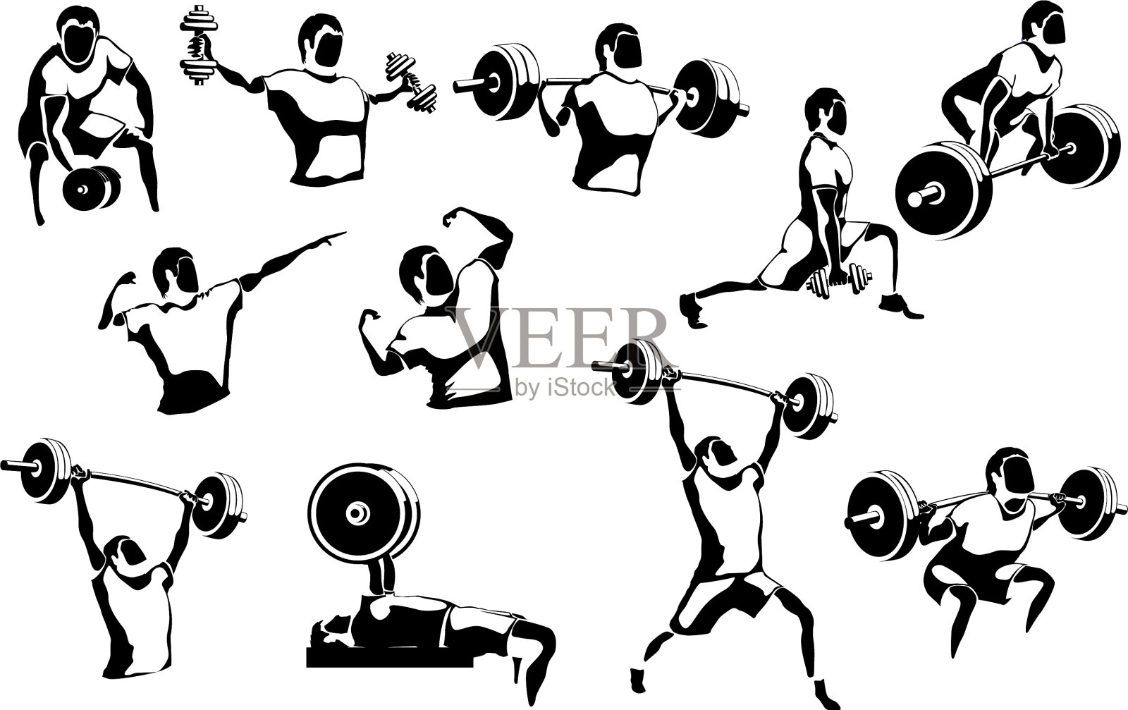 组运动员插画图片素材