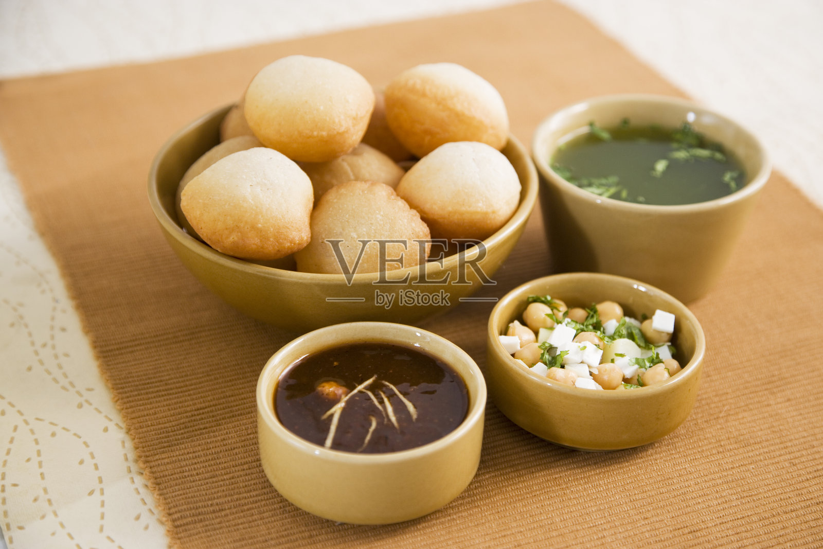 帕尼普里或戈尔加佩或帕尼普里， 印度查特照片摄影图片