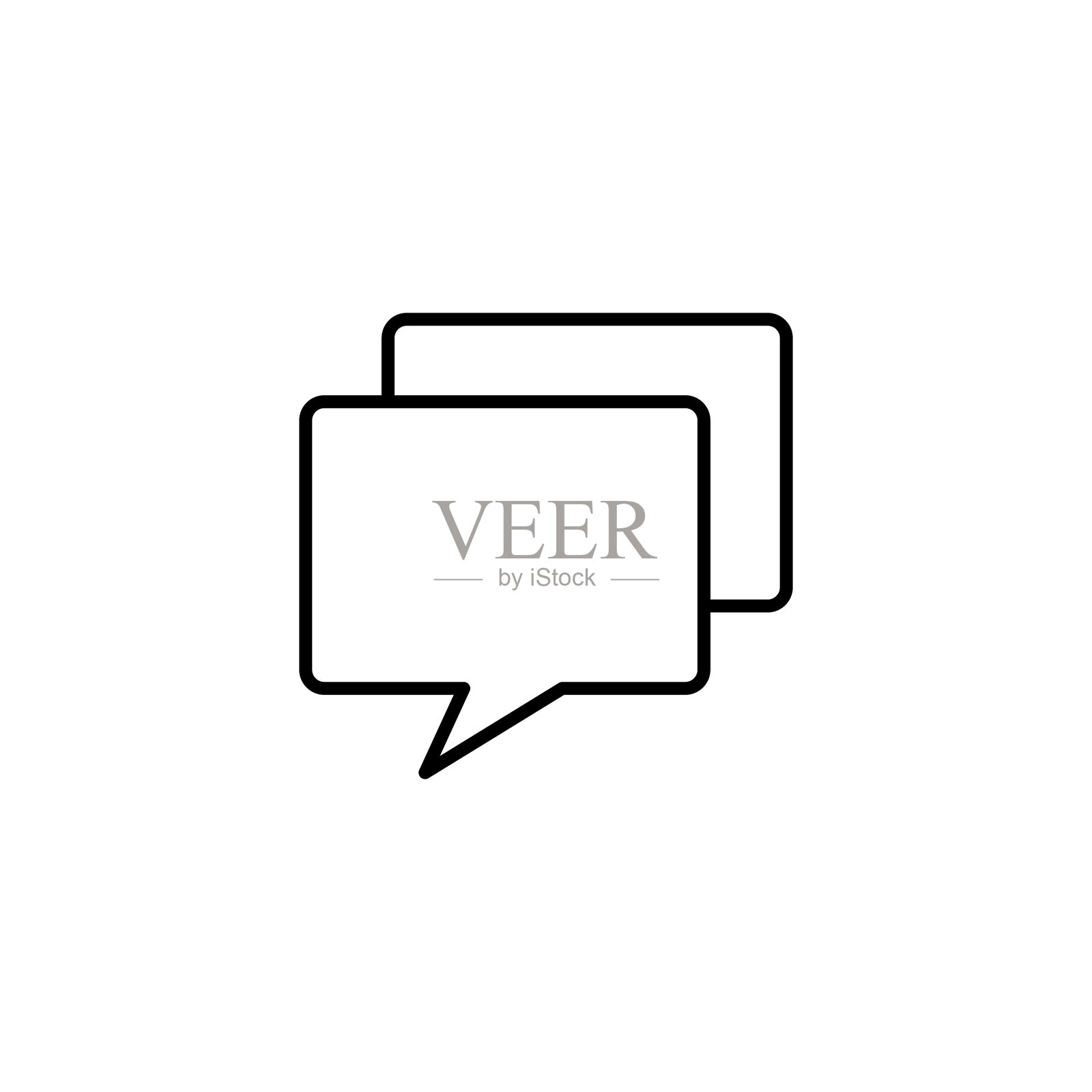 聊天语音气泡图标上的白色背景图标素材