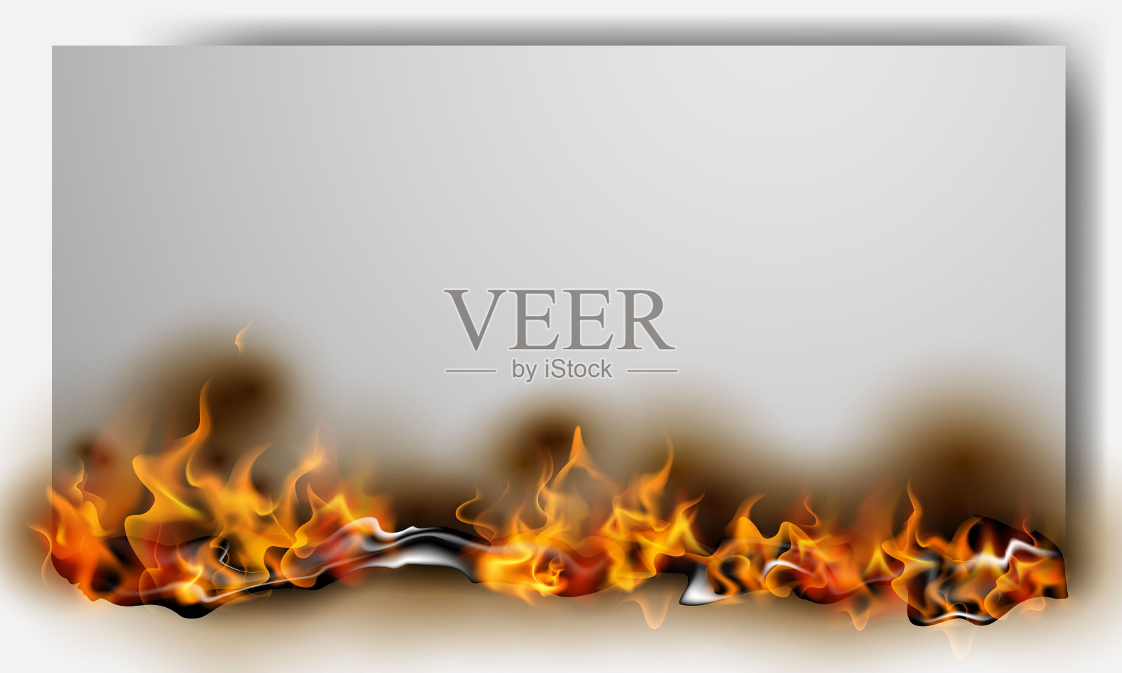 烧过的纸燃烧着红色的炽热火花逼真的火焰火焰设计元素图片