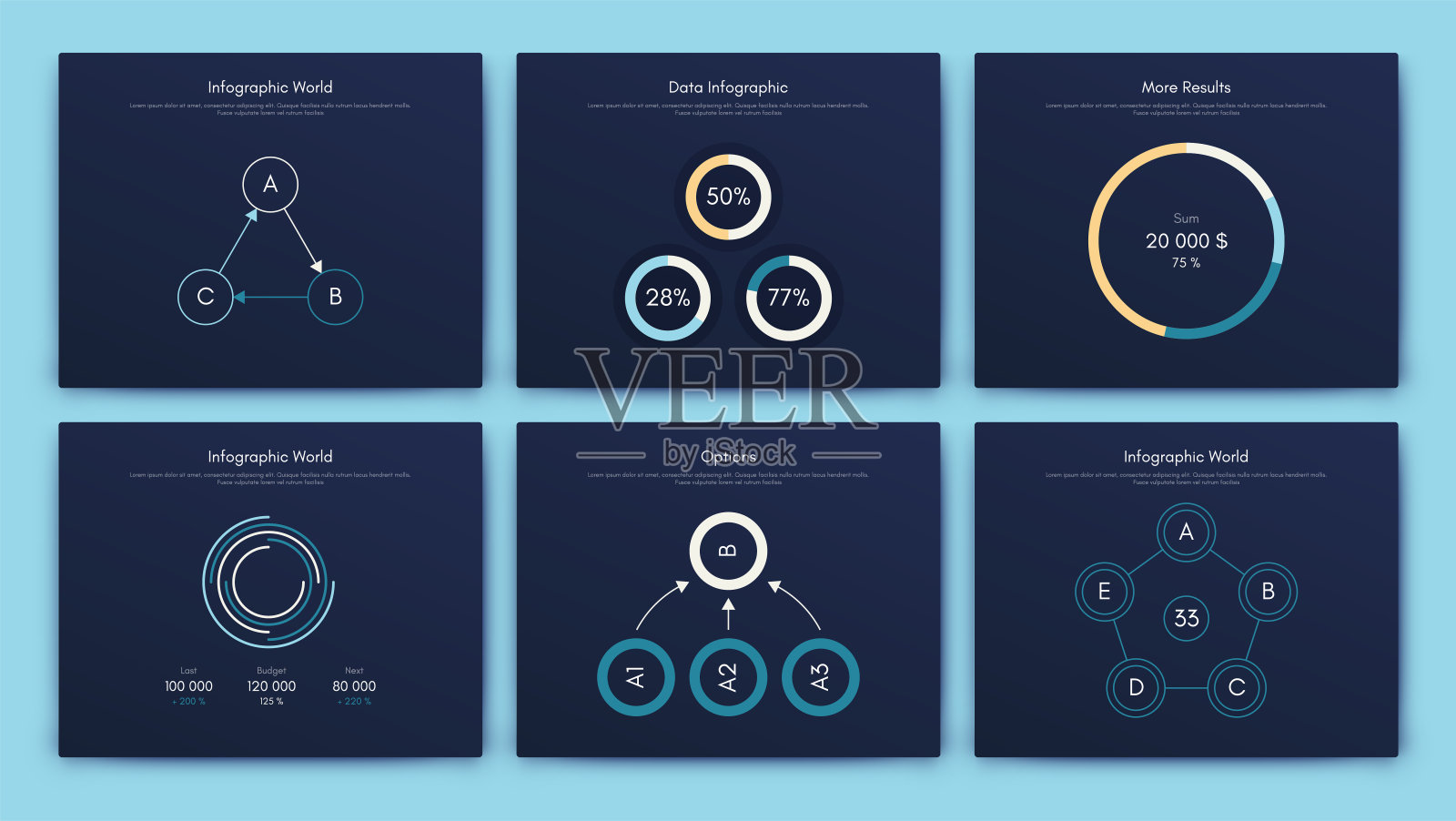 大量的信息图表元素。EPS10。股票向量设计模板素材