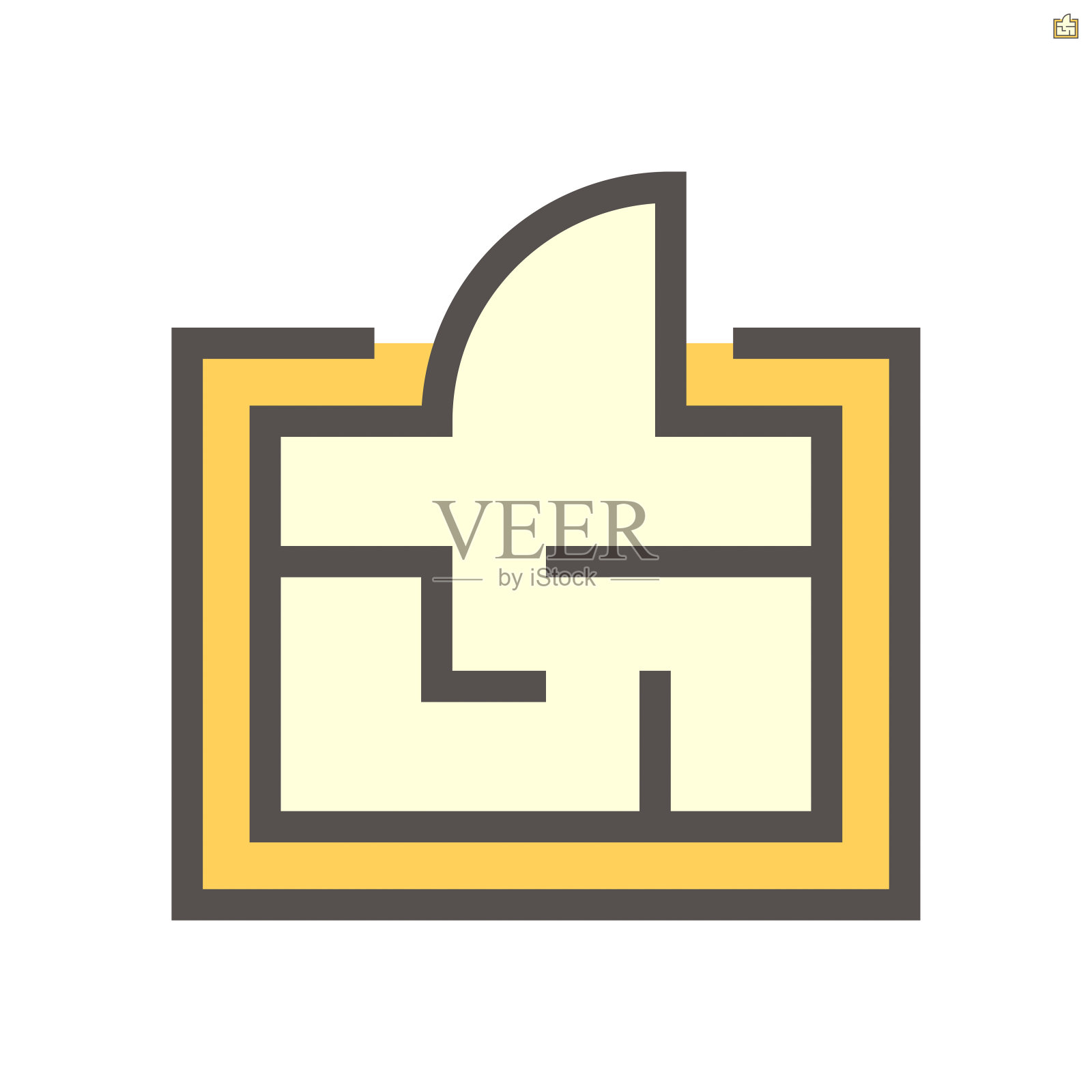 首页平面图展示首页布局设计概念矢量图标集设计，48X48像素完美和可编辑的笔画。图标素材