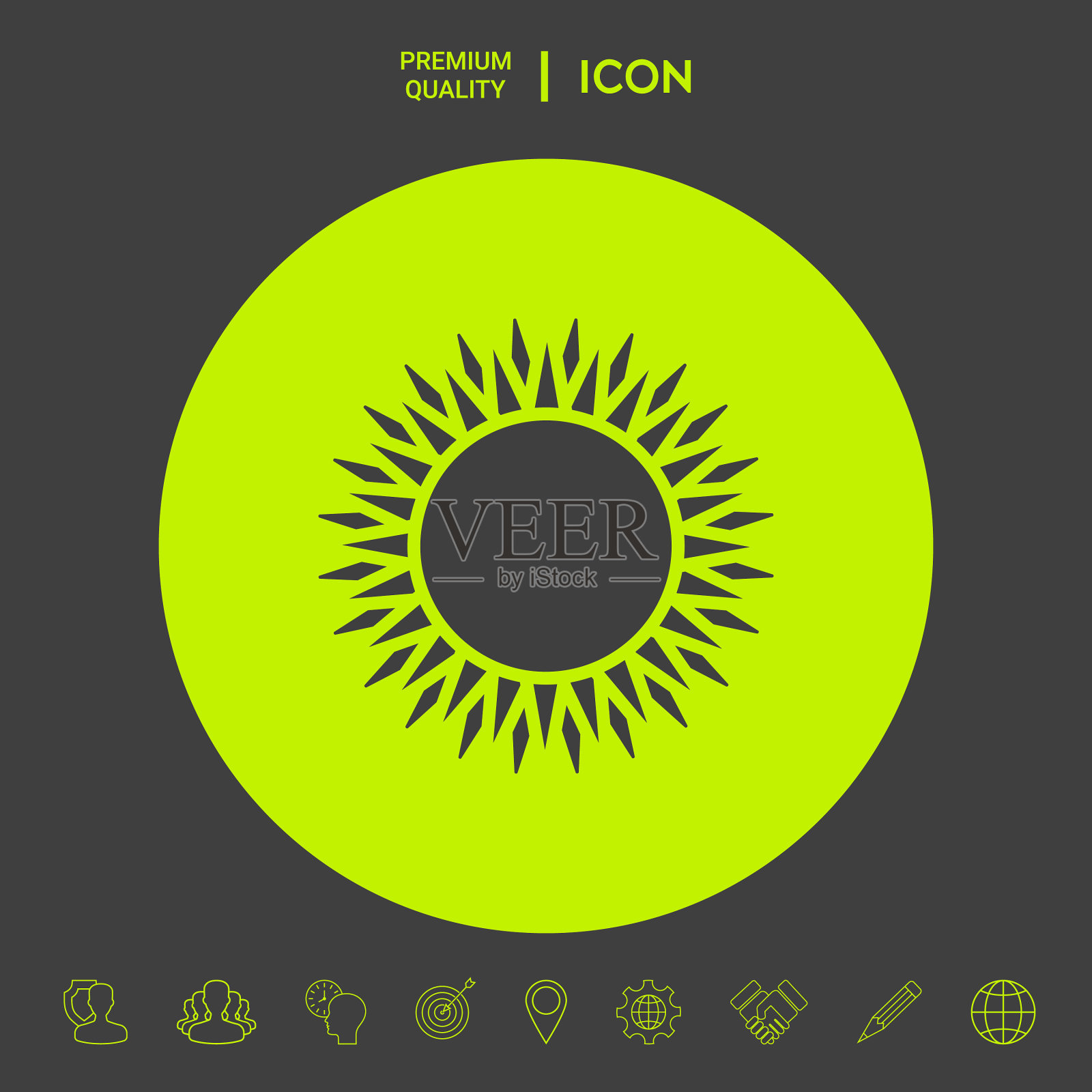 太阳图标符号图形元素为您的设计图标素材