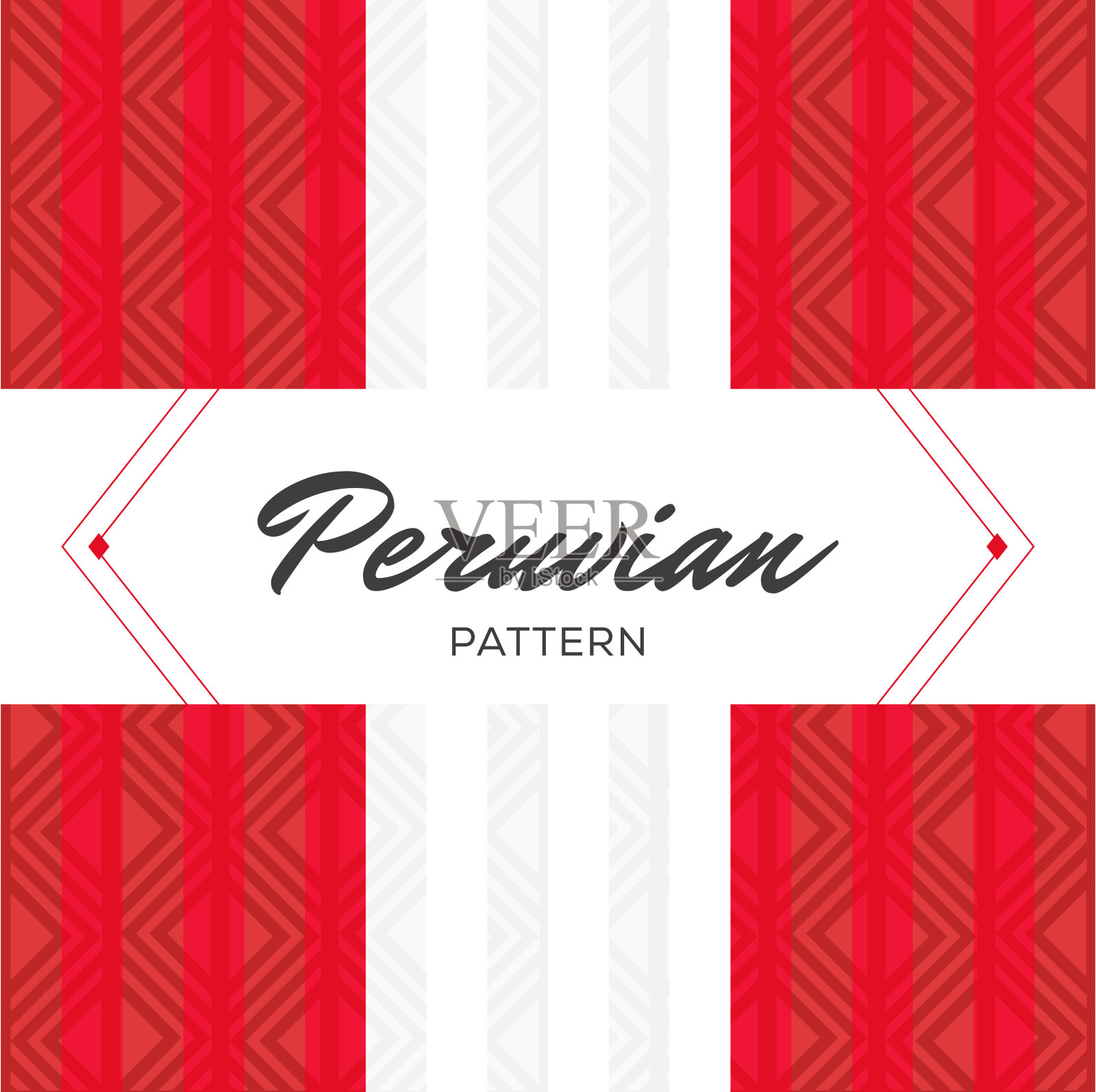 秘鲁国旗图案他们-复制空间插画图片素材