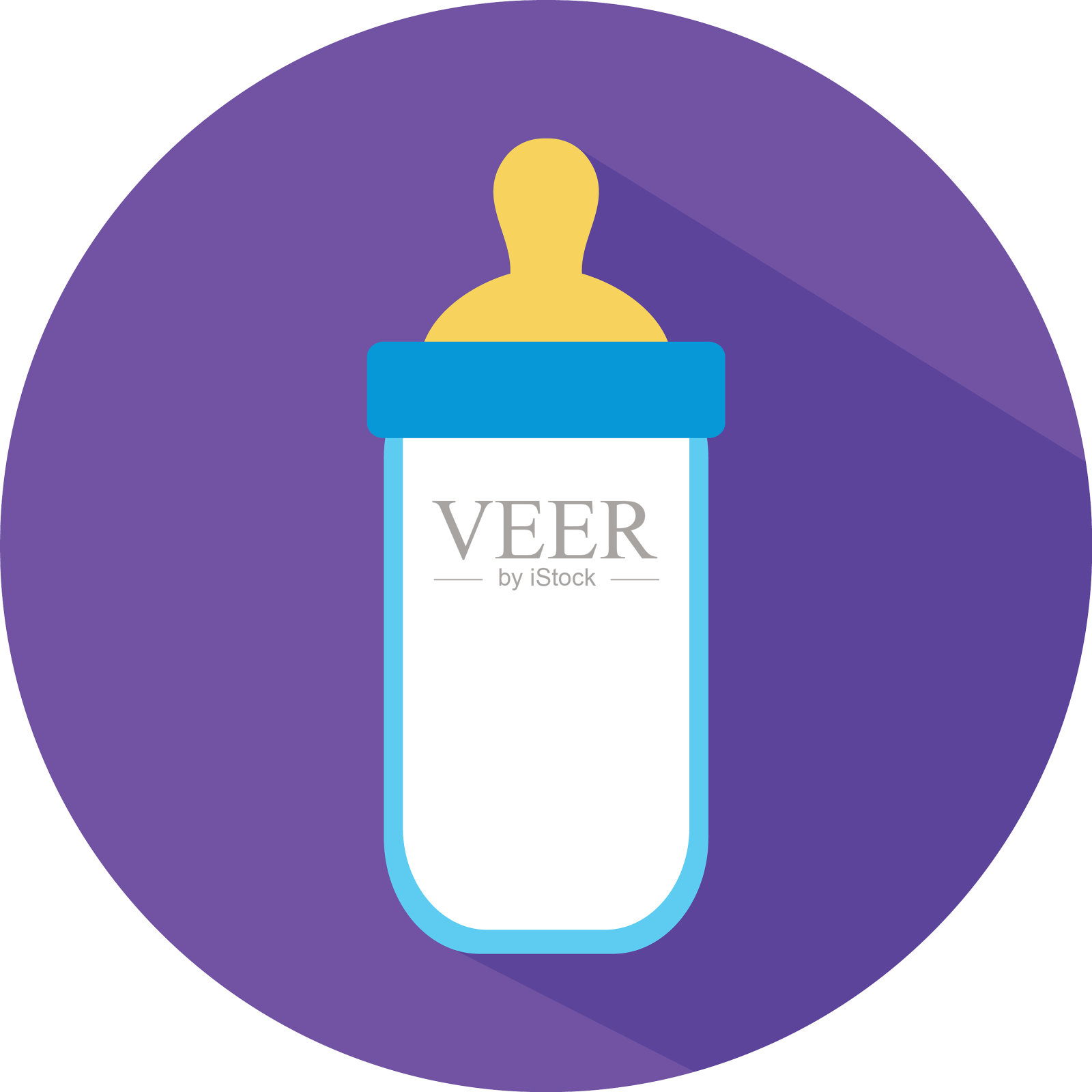 孤立bammilk瓶平风格图标设计元素图片