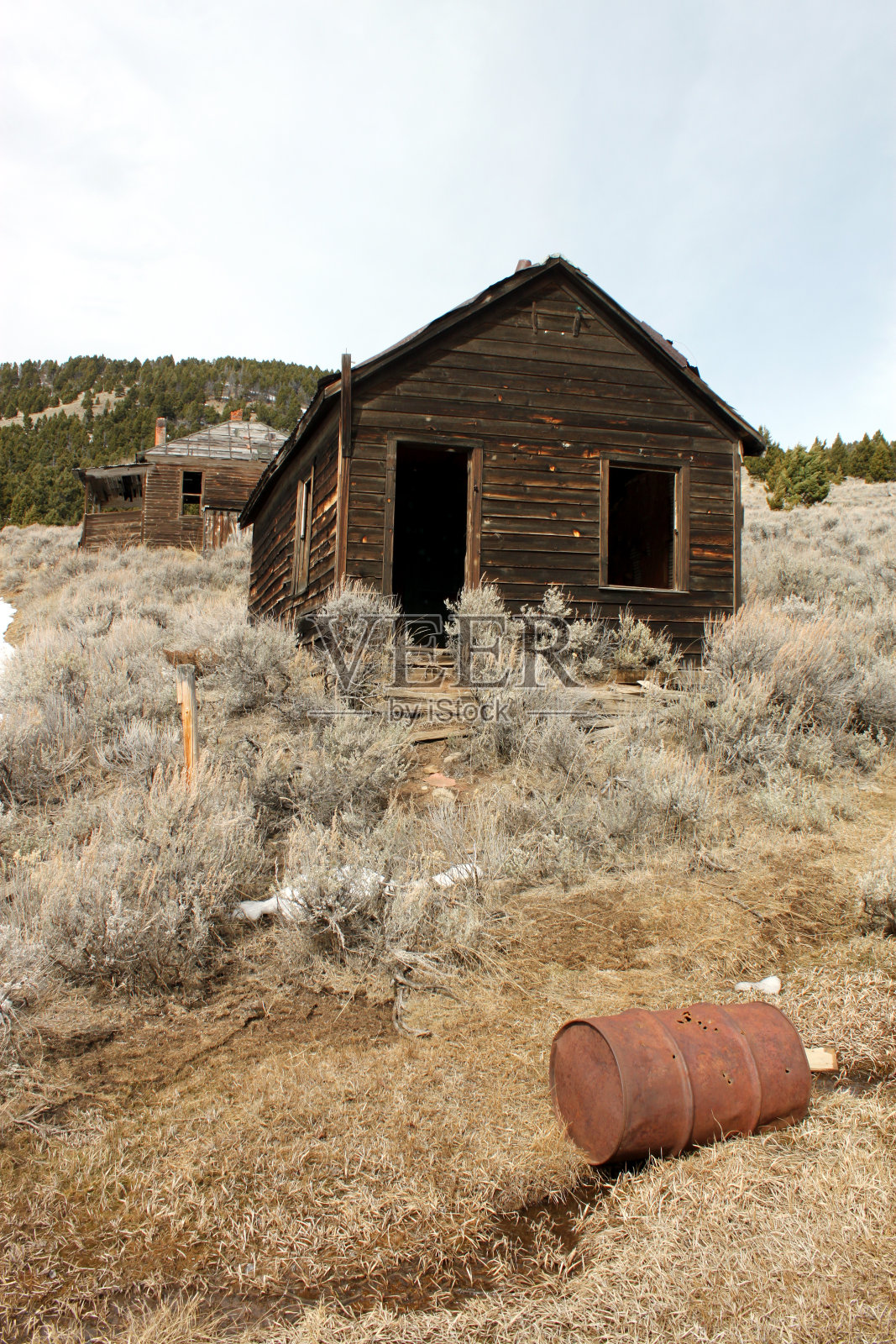 蒙大拿州彗星的乡村老鬼城建筑照片摄影图片