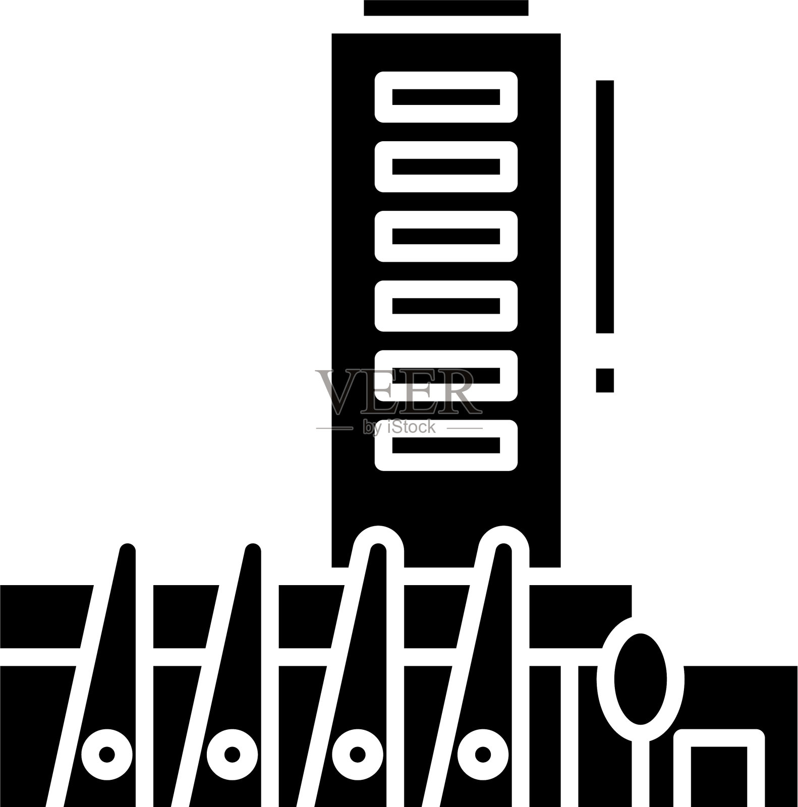 建筑物黑色图标概念图标素材