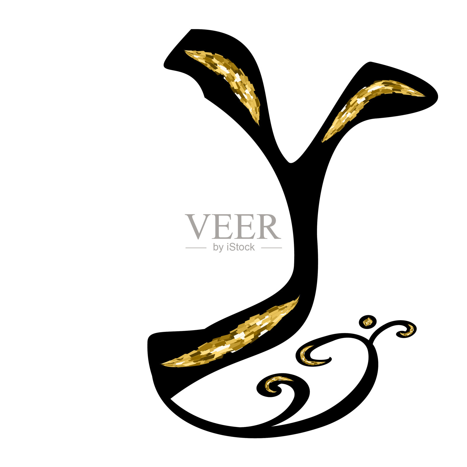 有王冠的希伯来字母插画图片素材