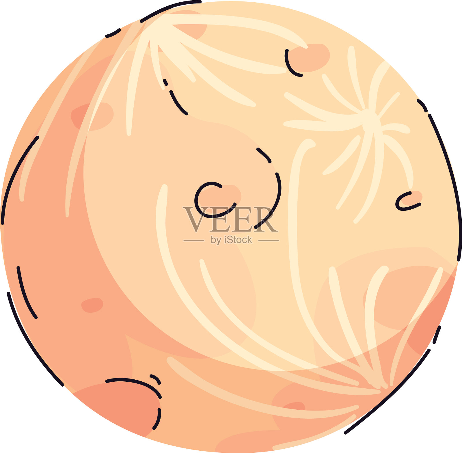 孤立的月亮线和填充风格图标设计元素图片