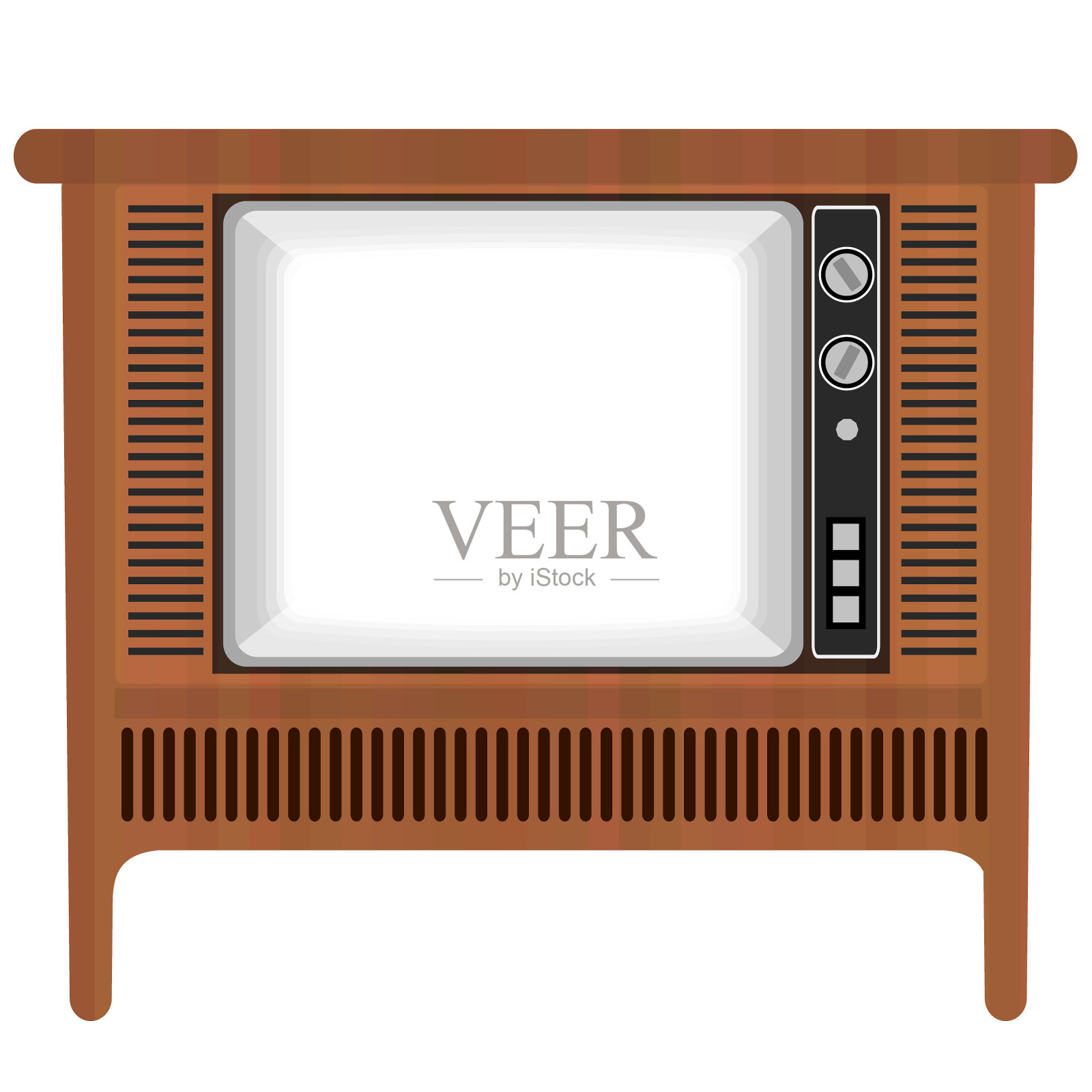 现实和复古电视插图。关闭。设计元素图片