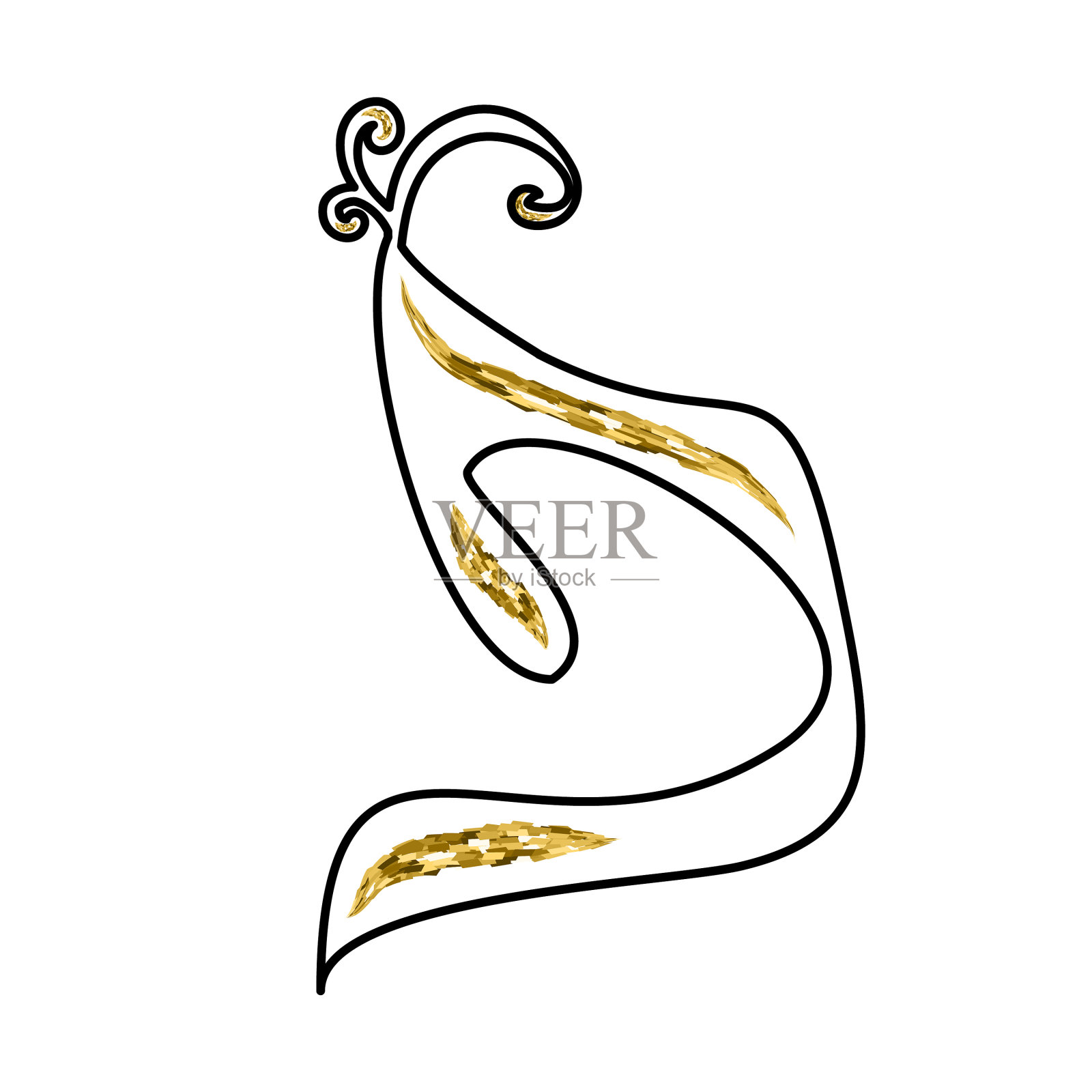 有王冠的希伯来字母设计元素图片