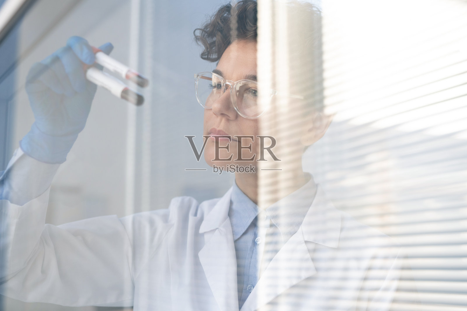 研究血液样本照片摄影图片