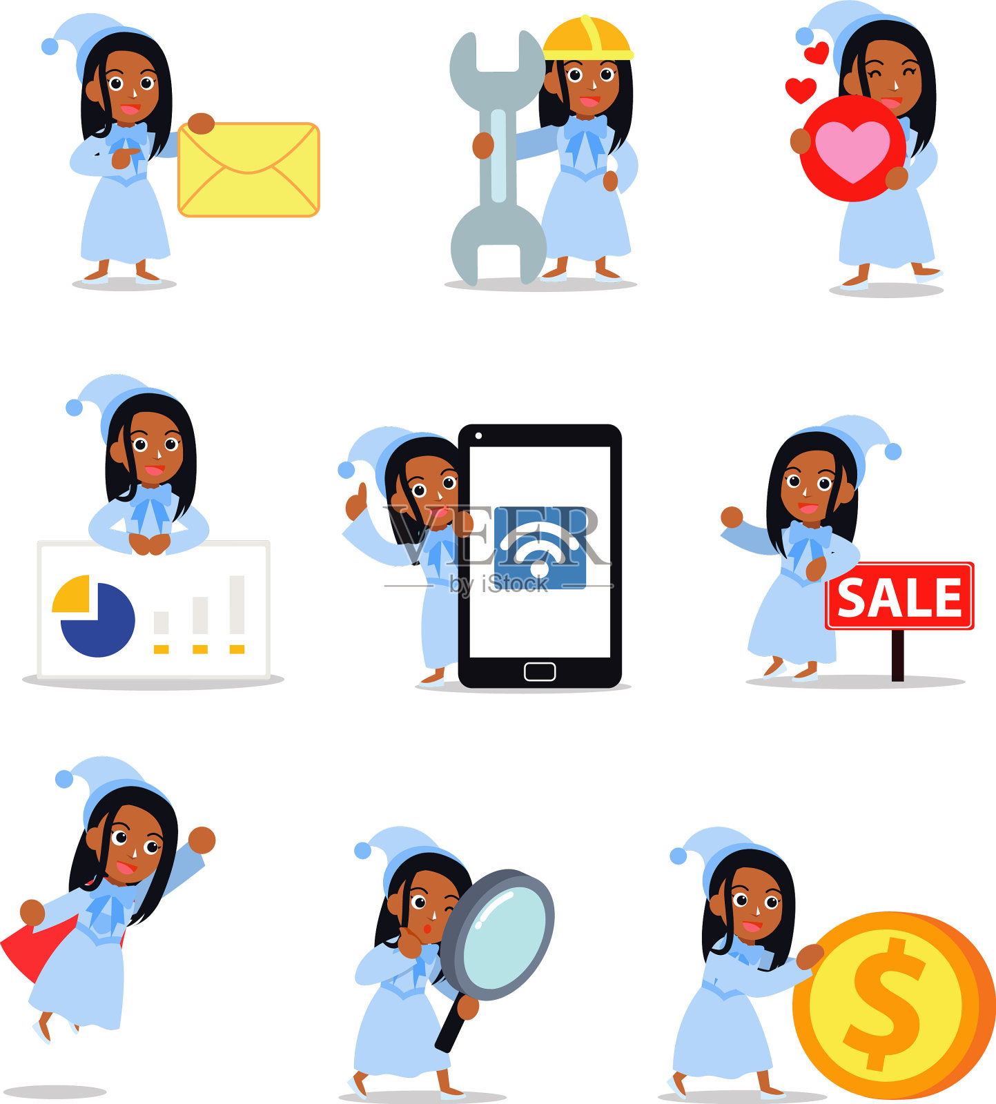 设人物女子为仙女神母图标素材