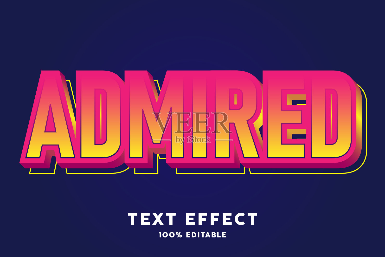 红色黄色糖果文字效果插画图片素材