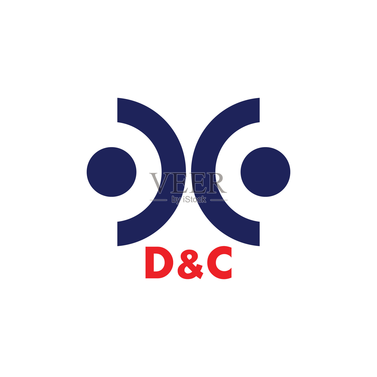 抽象字母dc人类快乐设计标志设计元素图片