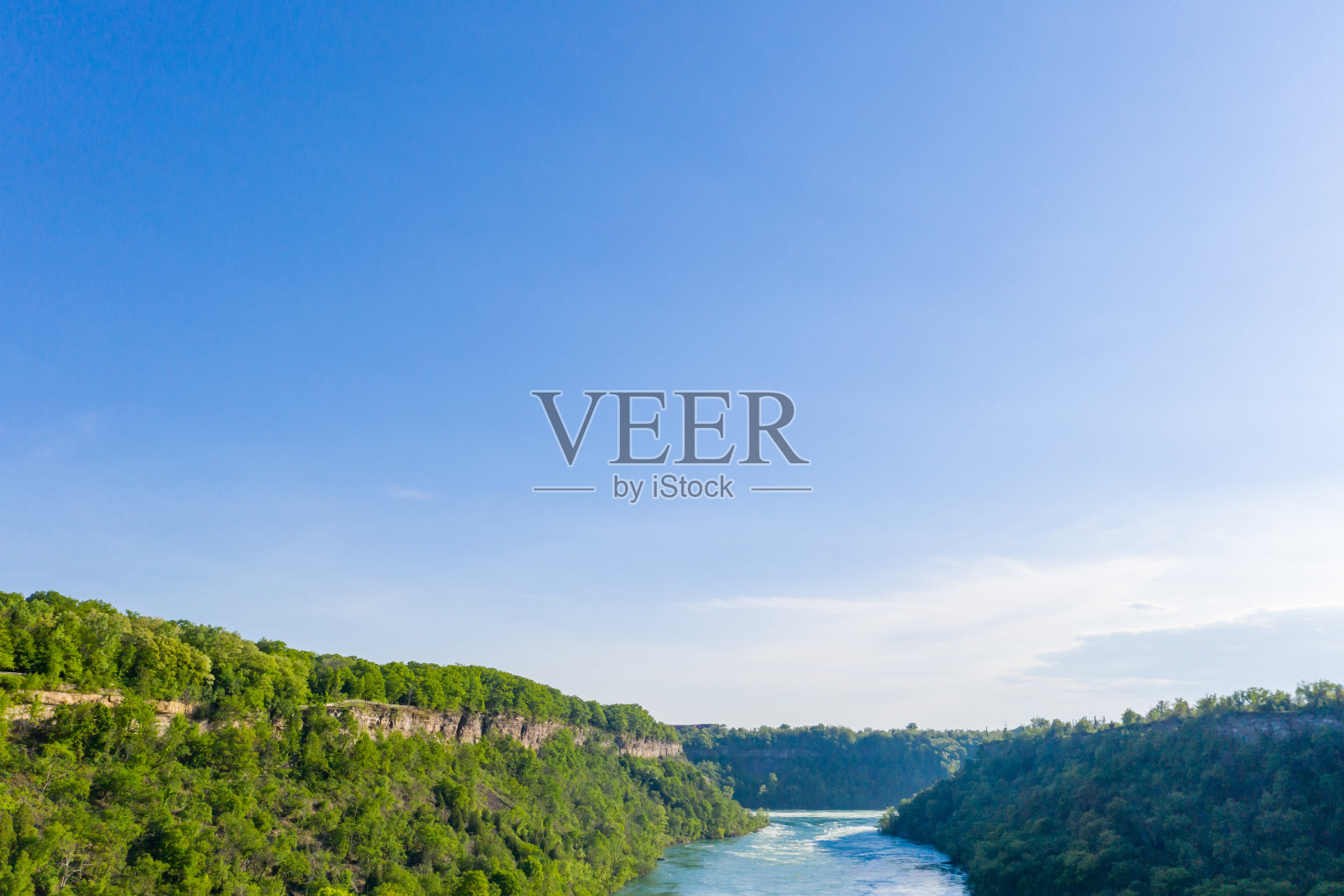 空中尼亚加拉河和尼亚加拉河休闲步道，安大略省，加拿大照片摄影图片