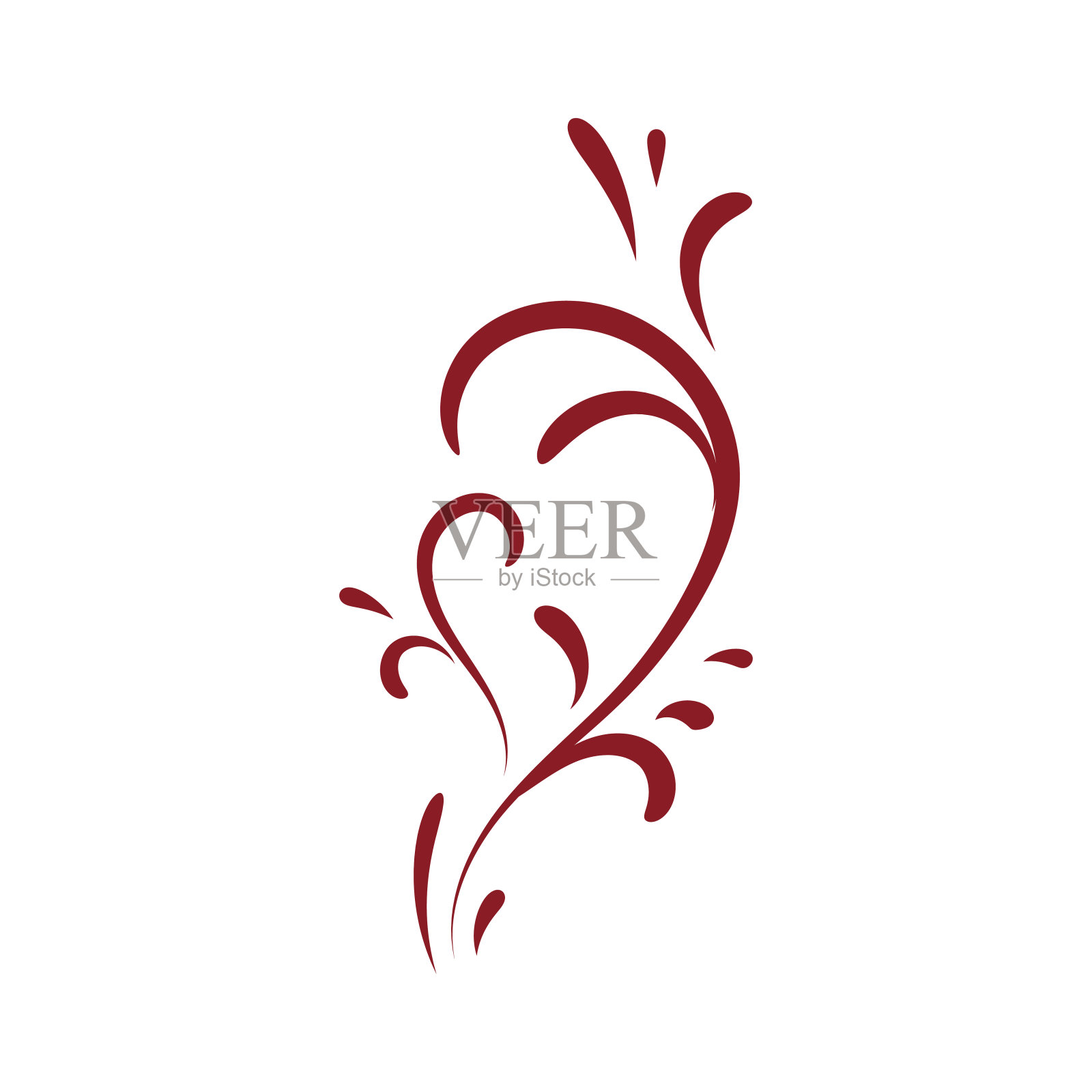 白色背景上的可爱浪漫装饰矢量插画插画图片素材