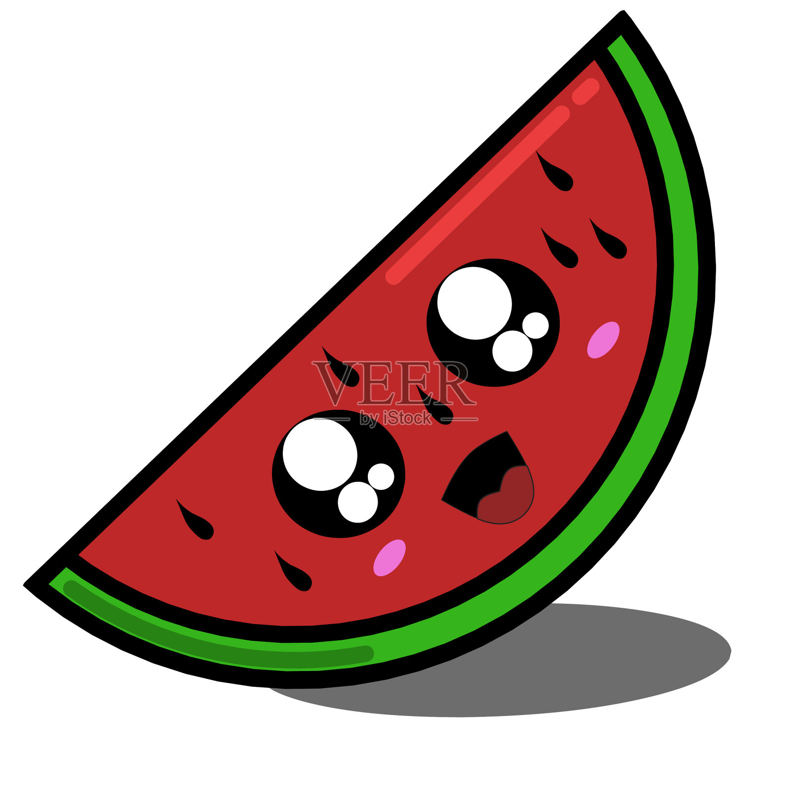 简单设计西瓜性格设计元素图片