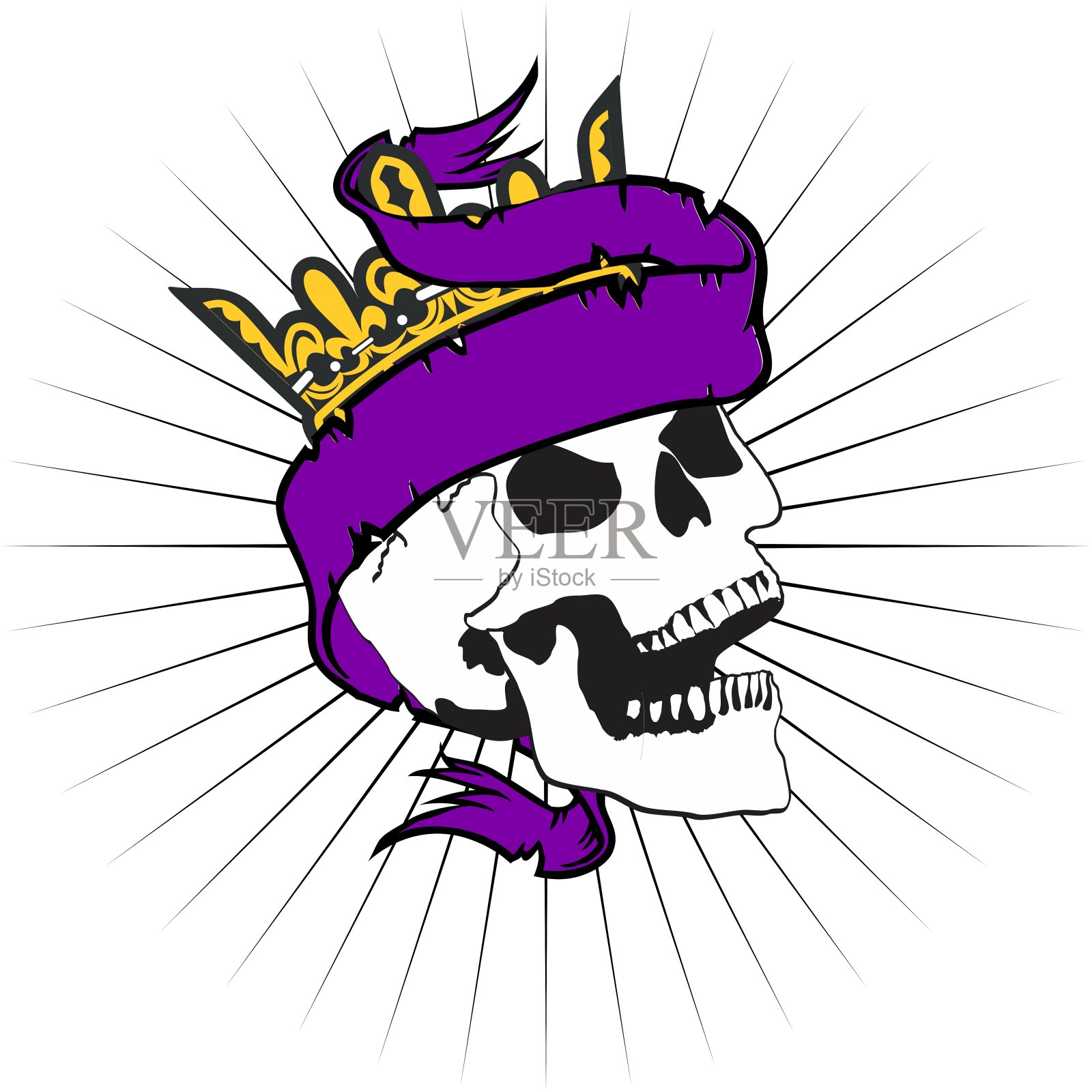 部落头盖骨，纹章，徽章，纹身插画图片素材