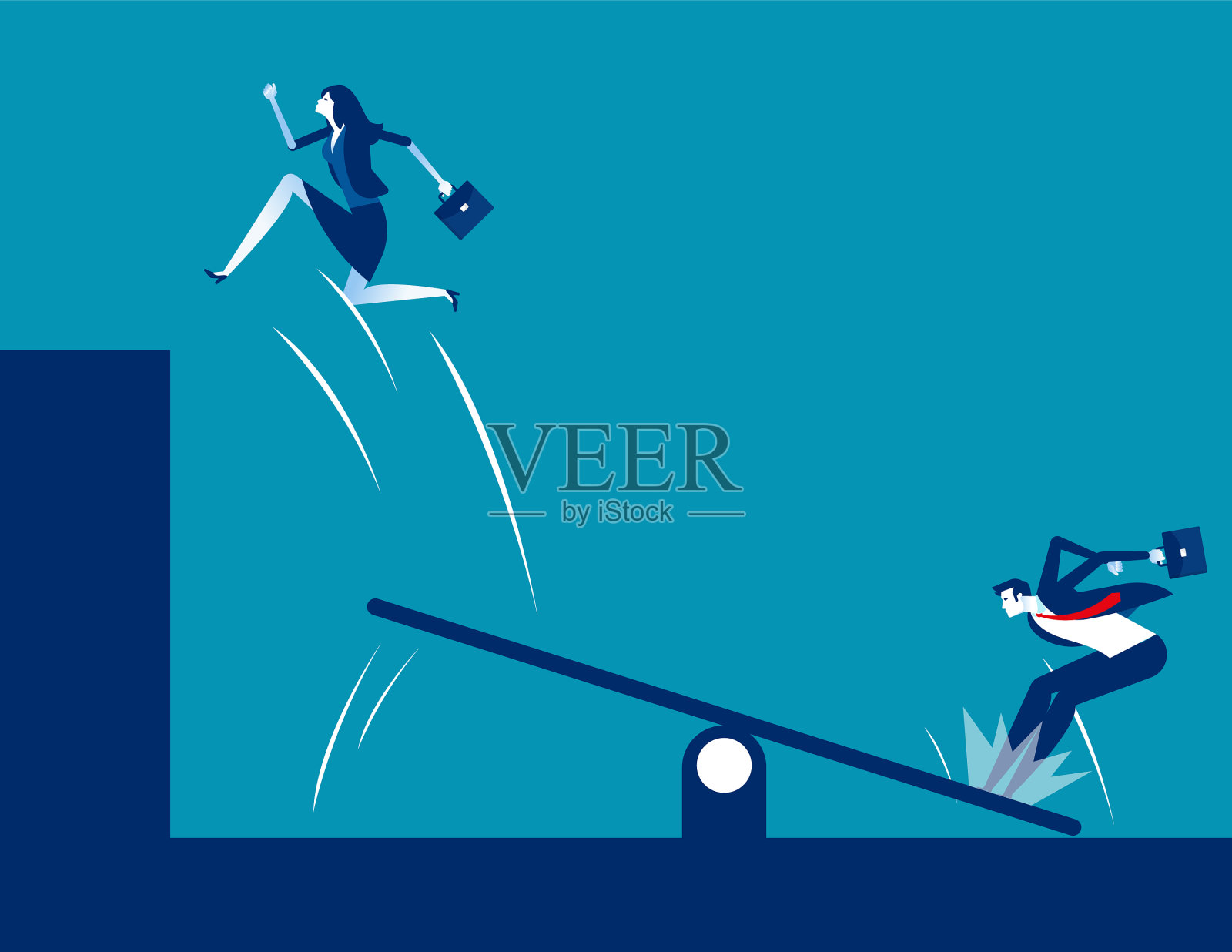 业务团队和团队合作理念的业务团队插画图片素材