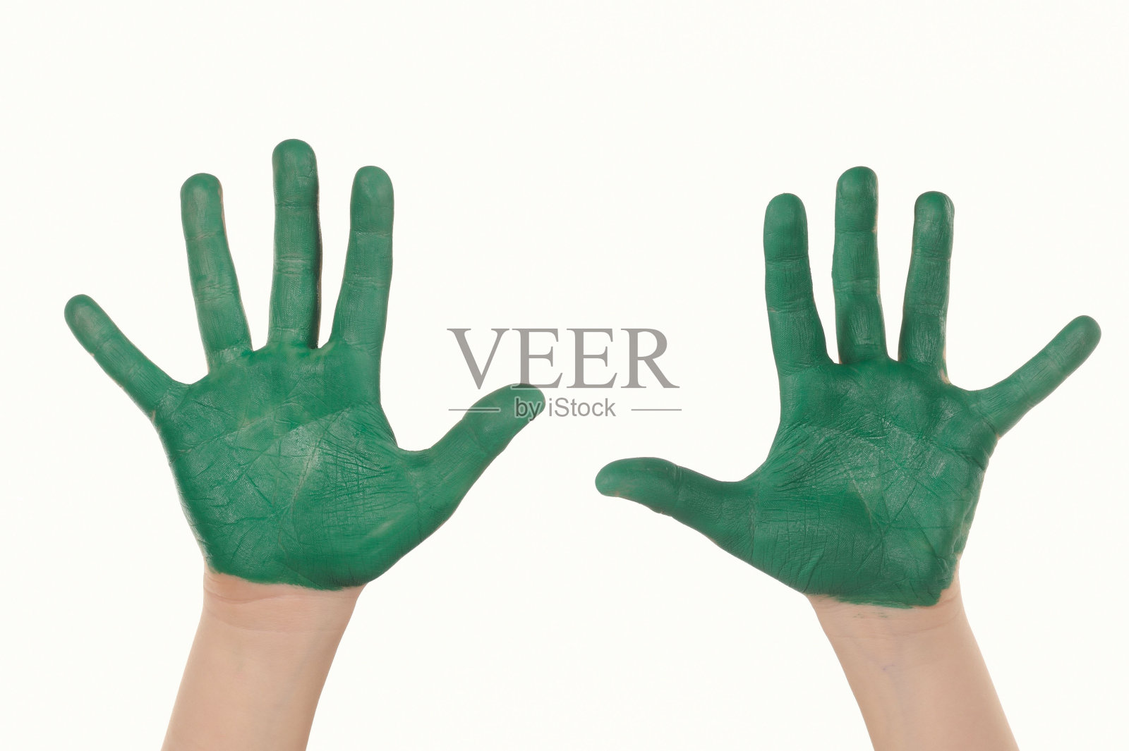 孩子们画的手照片摄影图片