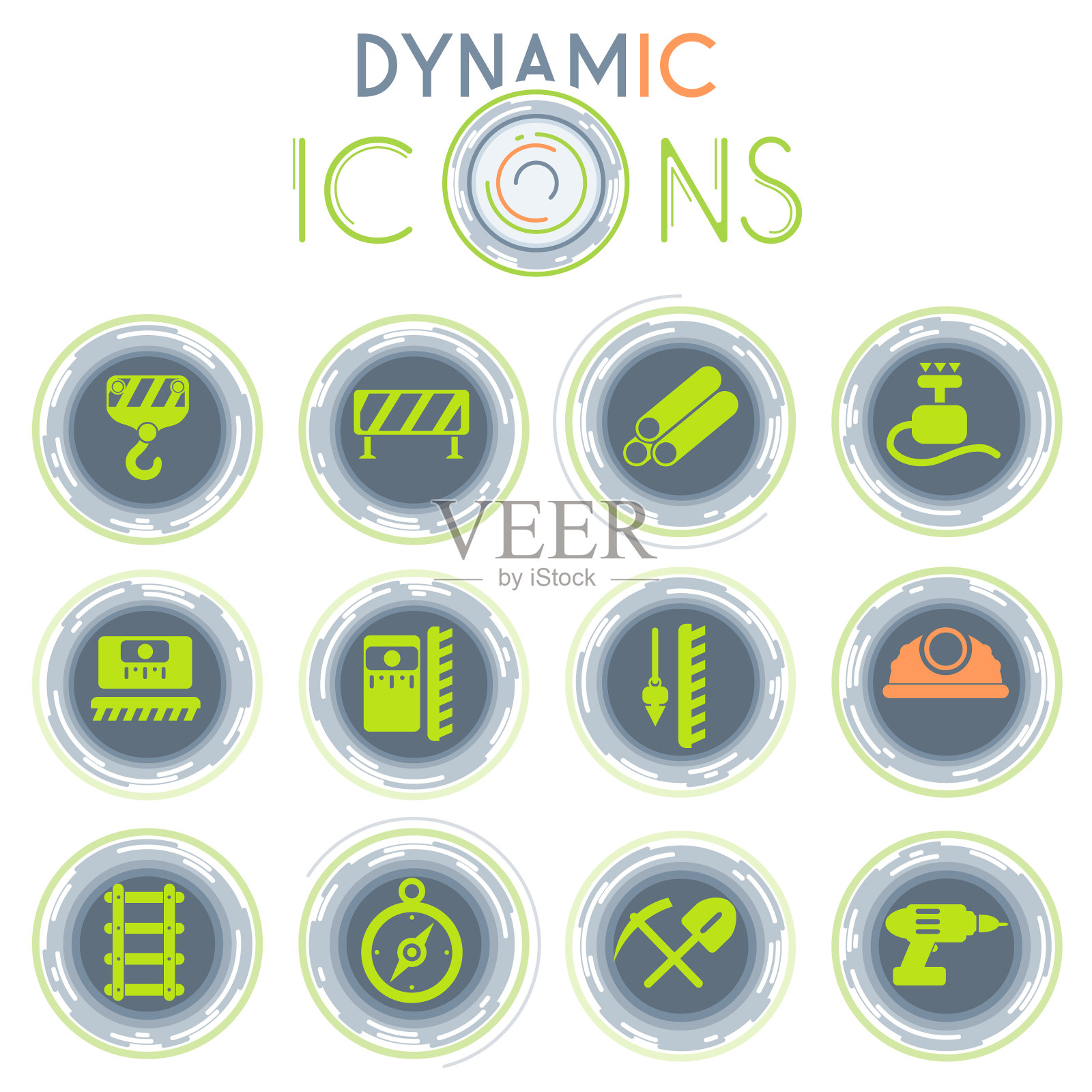 建筑设备符号插画图片素材