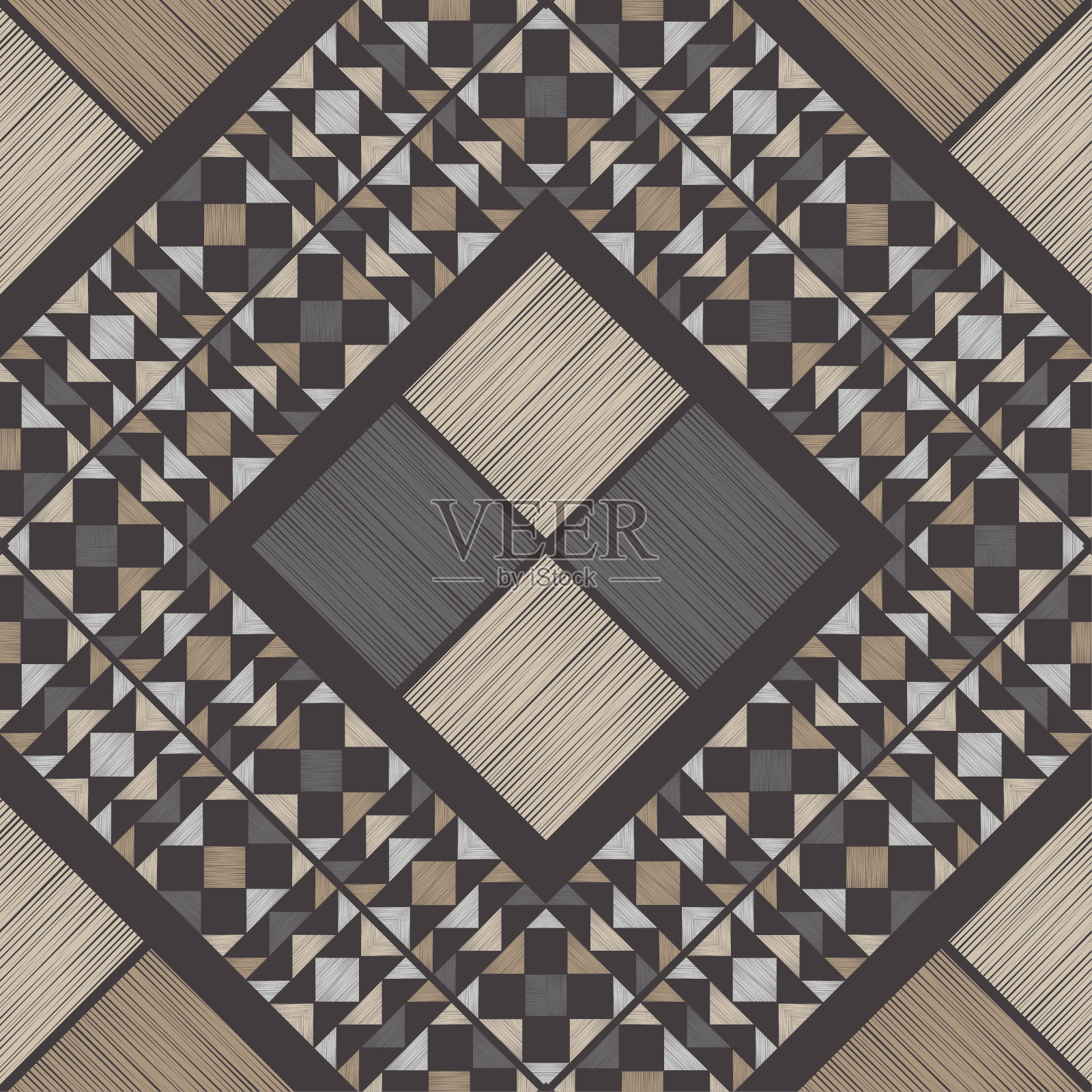 阿兹特克的元素。设计与手动孵育。插画图片素材