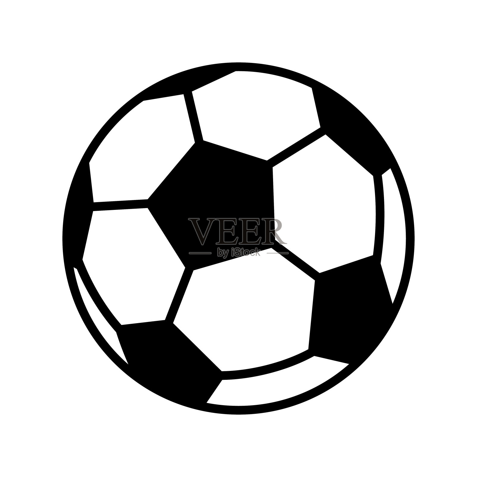 足球偶像。足球球。运动球。球图标。矢量图插画图片素材