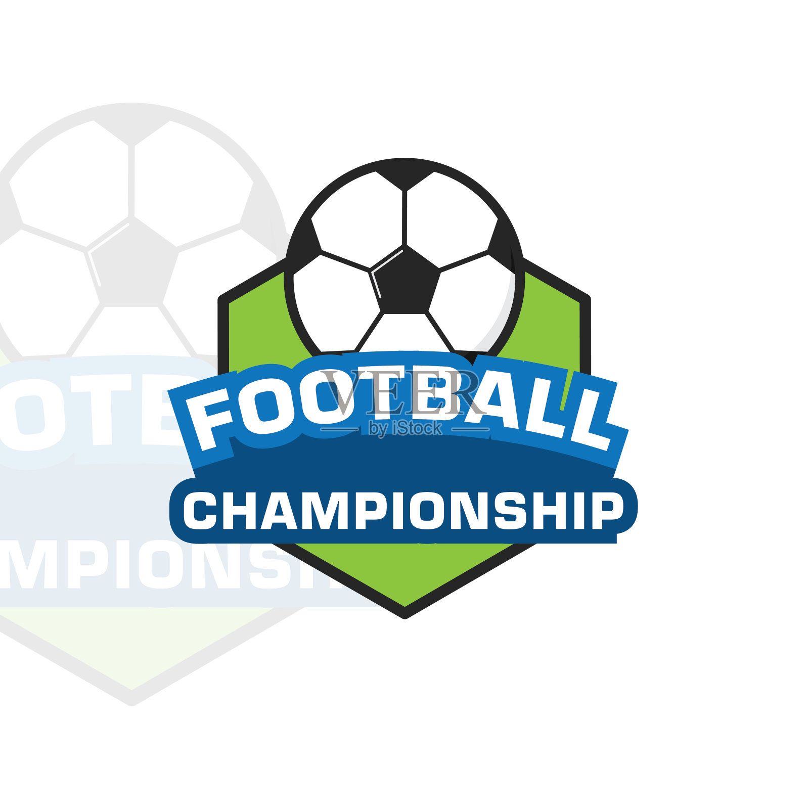 足球徽章图标和符号矢量插图插画图片素材