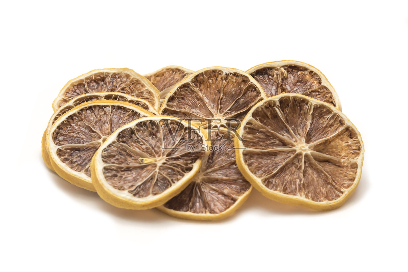 干柠檬蔬菜孤立白色背景照片摄影图片