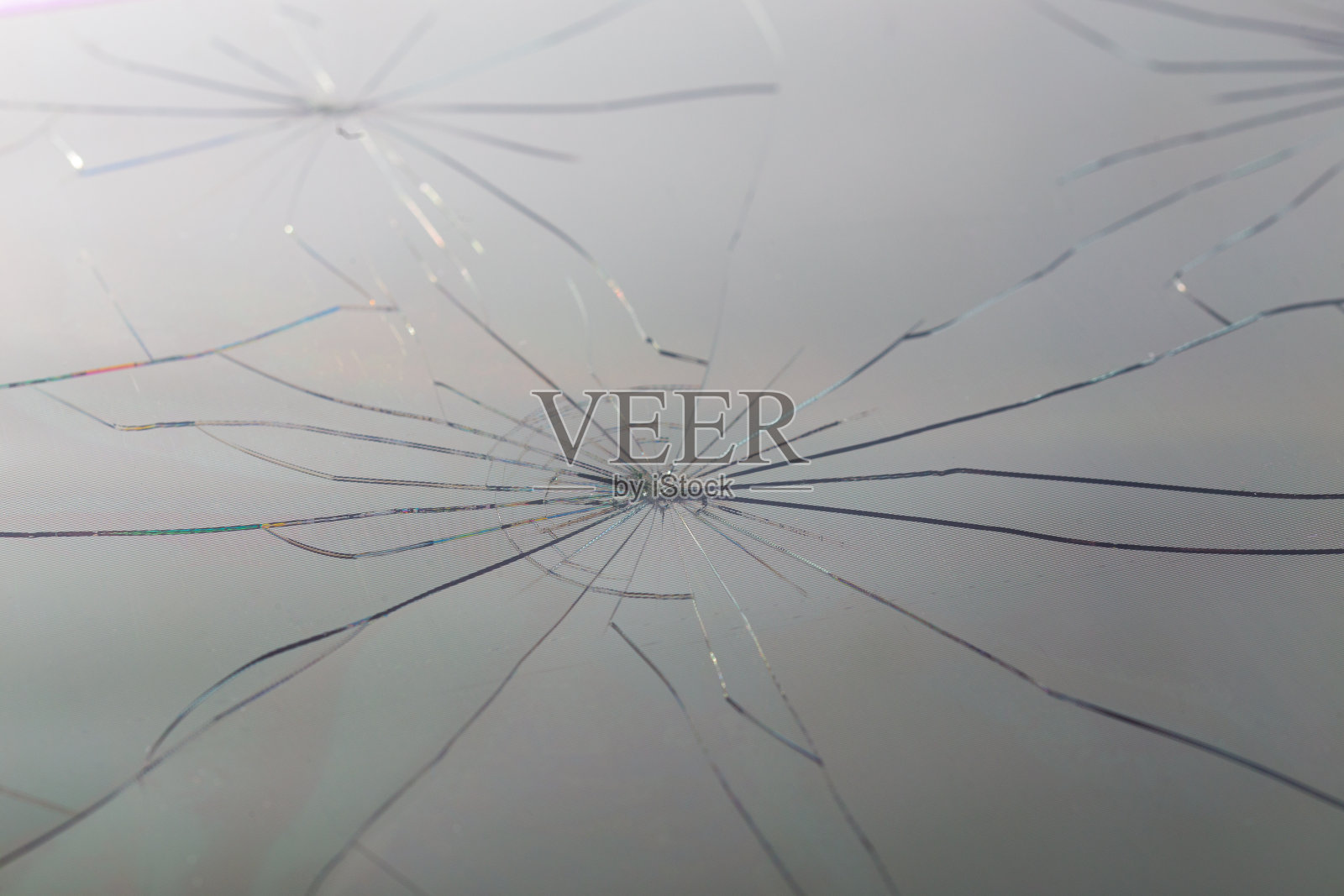 近景倾斜破碎液晶屏幕可见像素网格和选择性焦点照片摄影图片