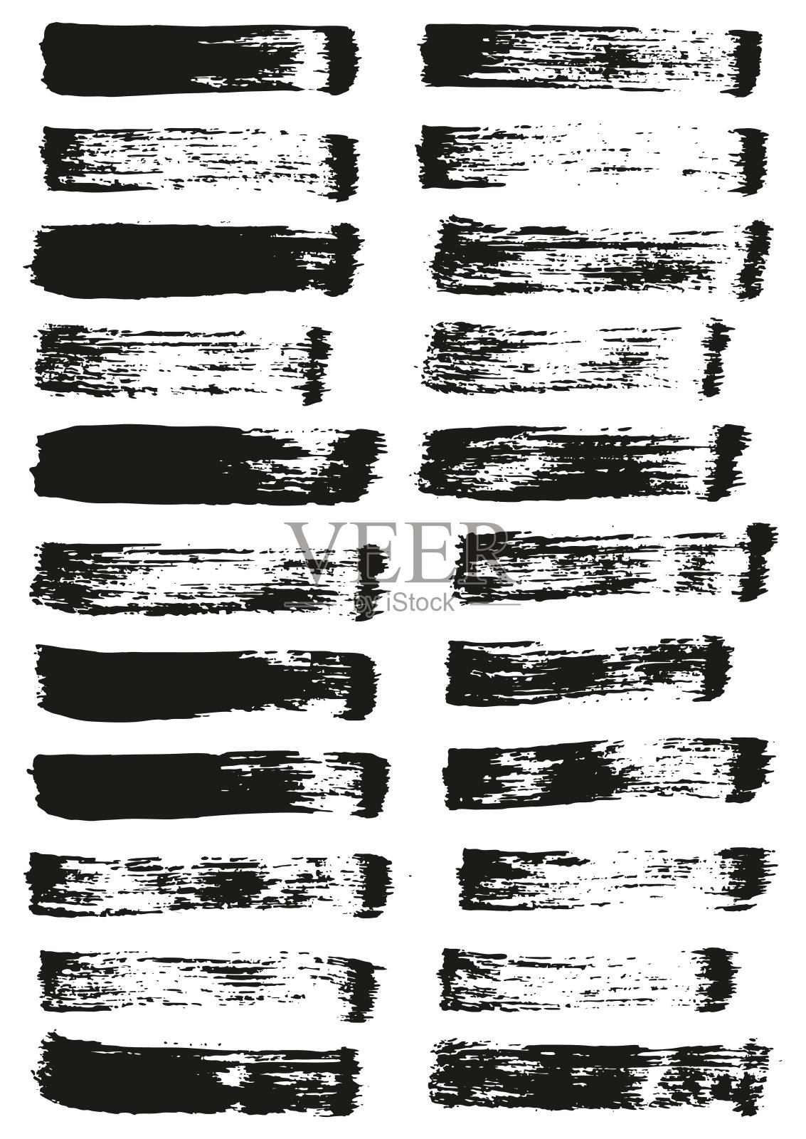 平面油漆刷细直线高细节抽象矢量背景集插画图片素材